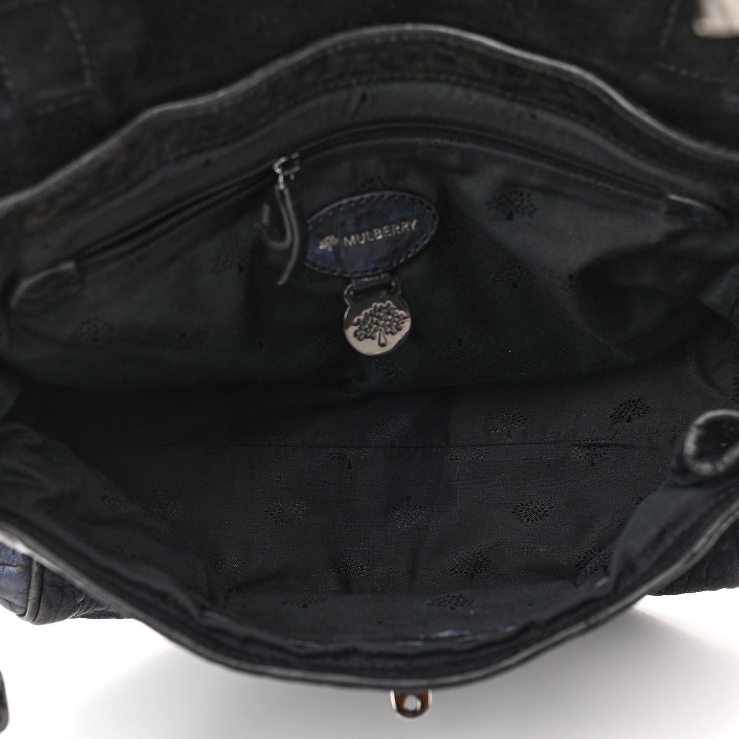 Metallic Shrunken Calfskin Alexa Midnight Blue