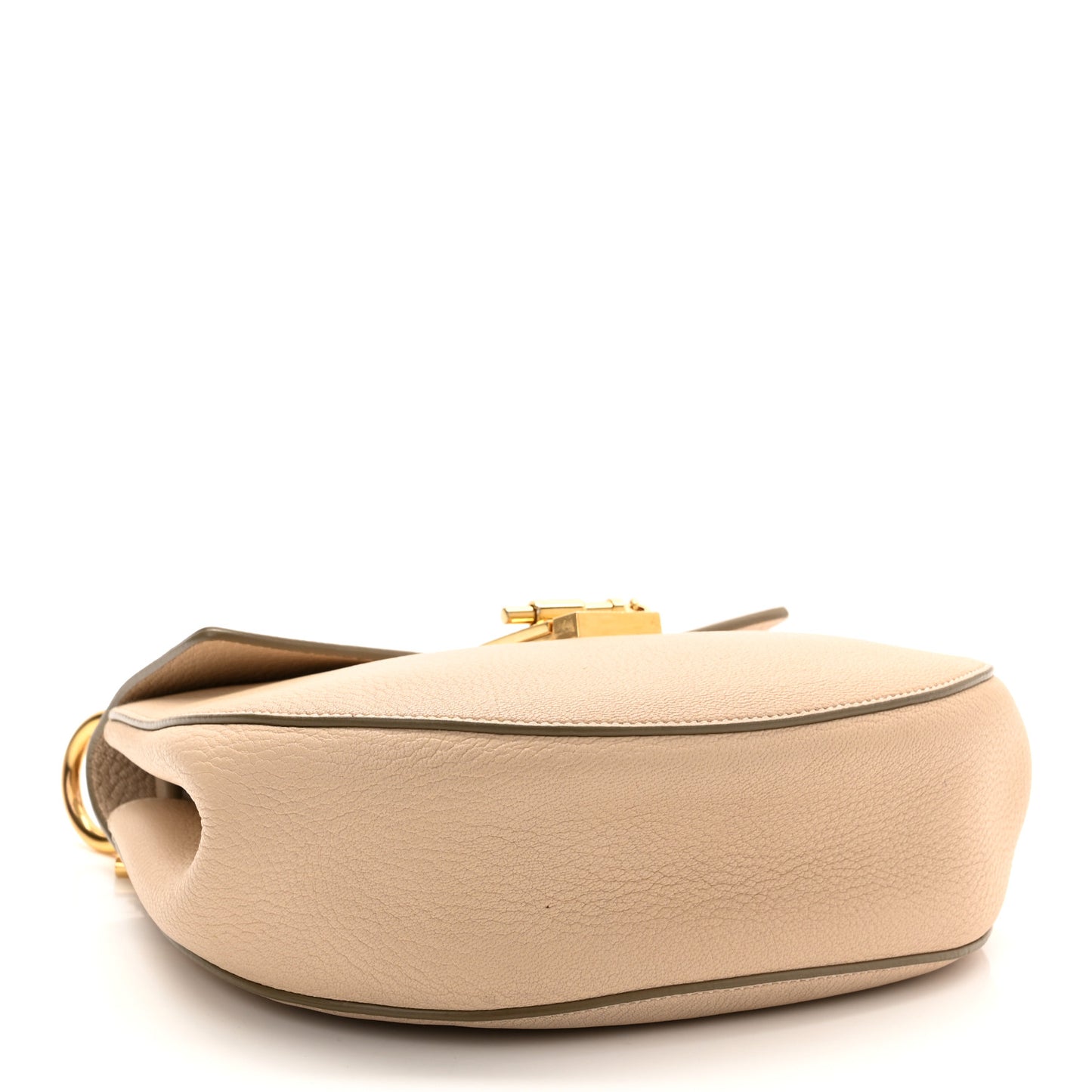 Grained Lambskin Drew Shoulder Bag Abstract White