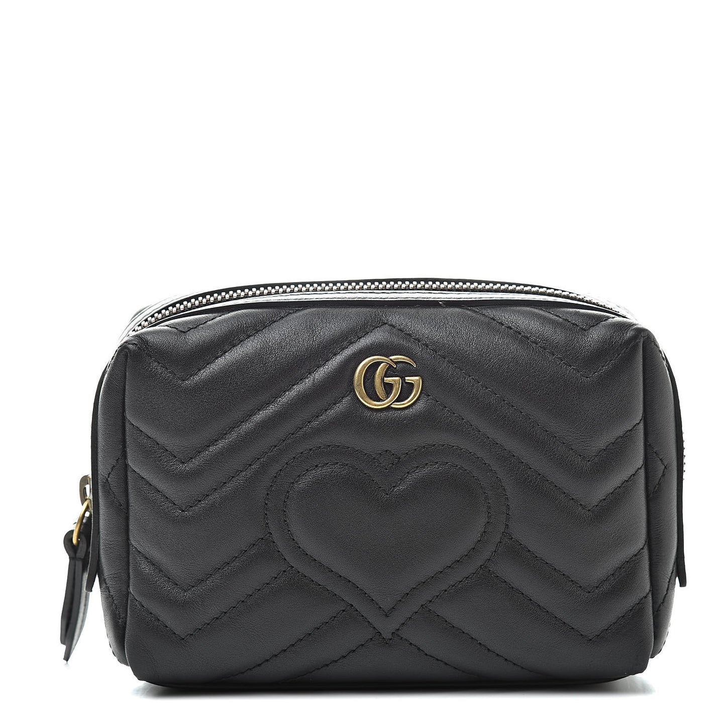 Calfskin Matelasse GG Marmont Cosmetic Case Black