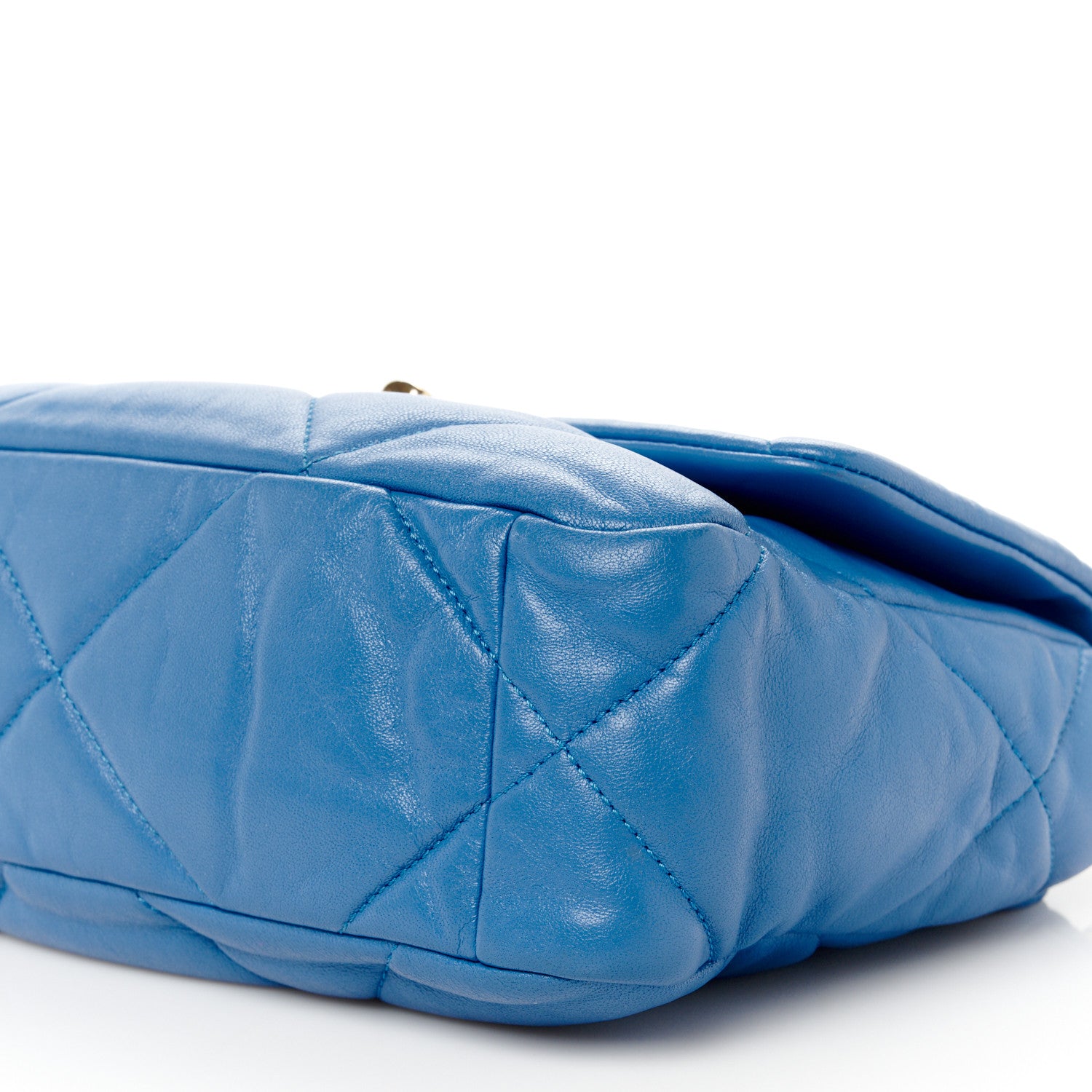 Chanel Lambskin Quilted Medium Chanel 19 Flap Blue 10 of 10