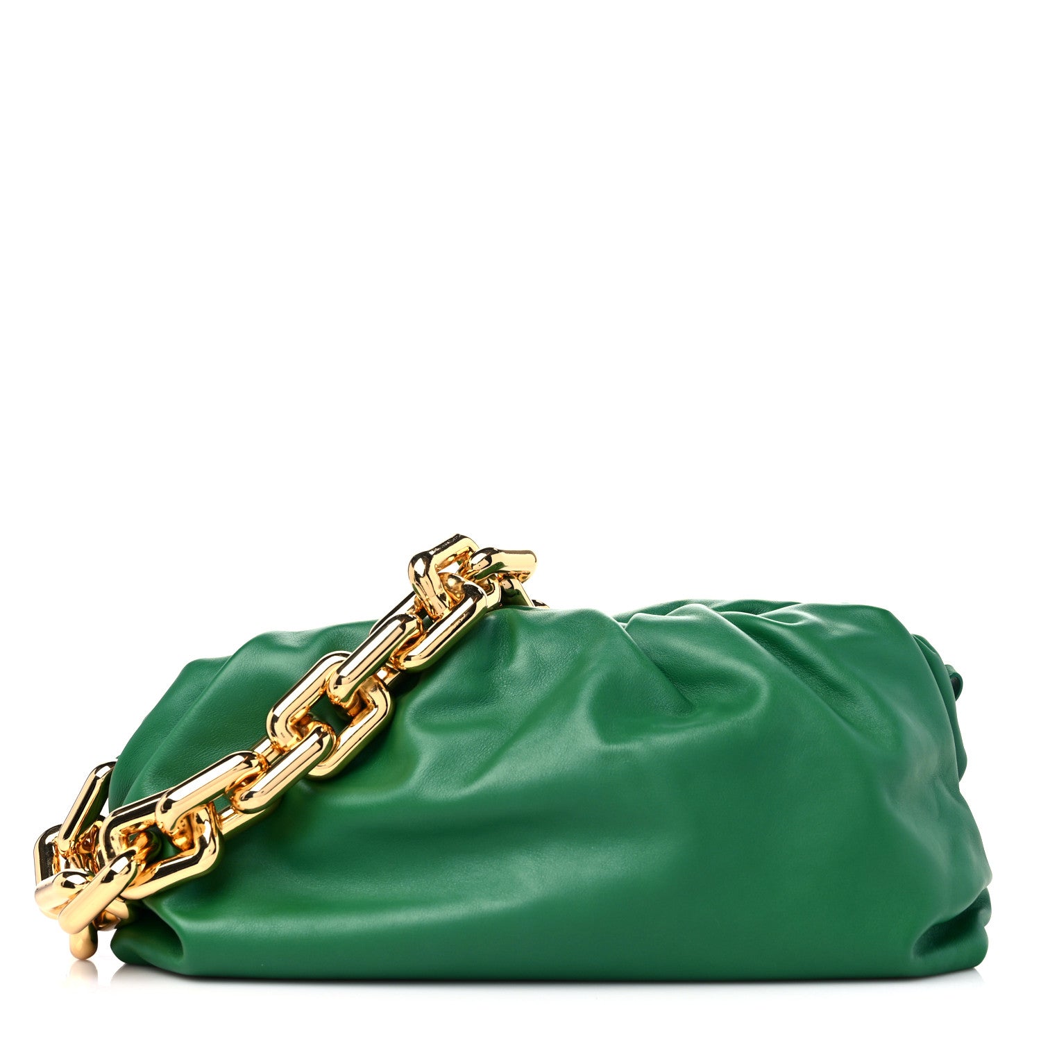 Bottega Veneta Calfskin The Pouch Chain Racing Green 1225135