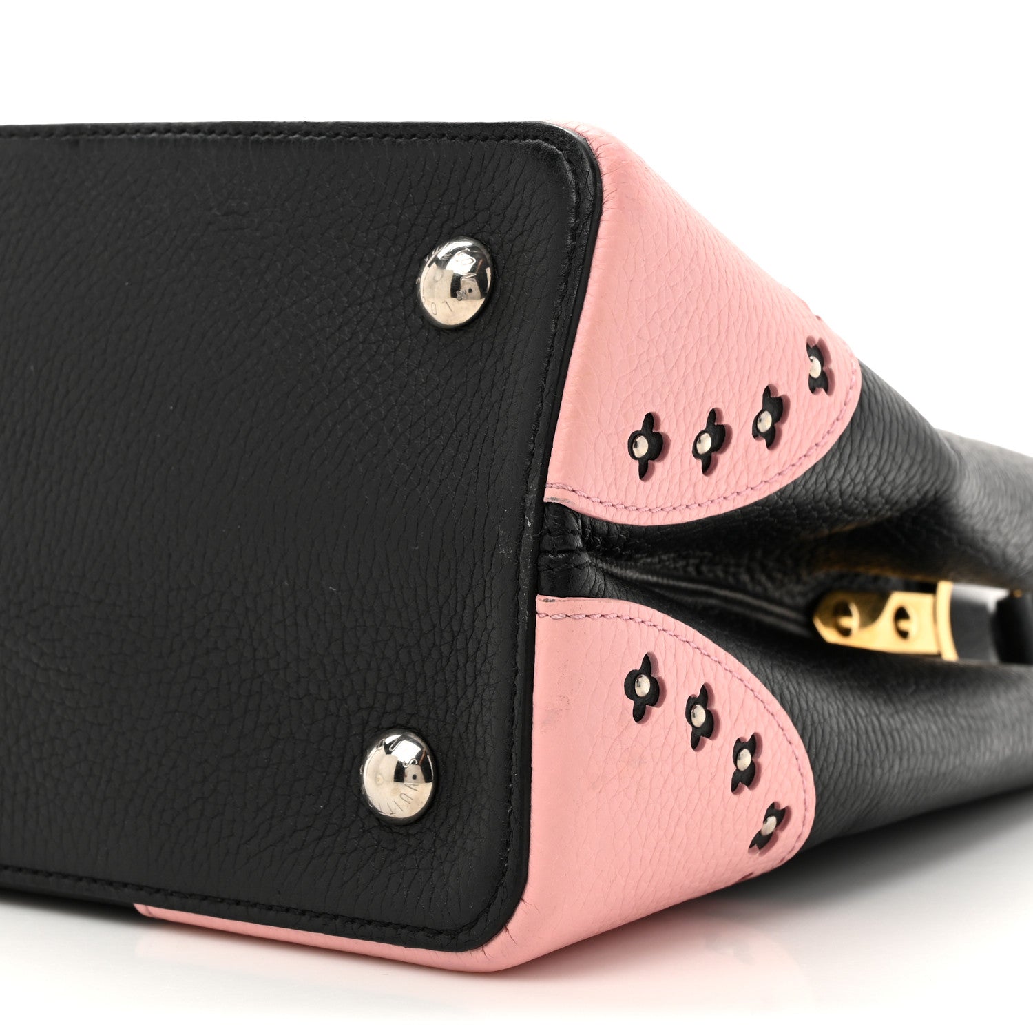 Louis Vuitton Taurillon Flowers Capucines GM   Black 9 of 13