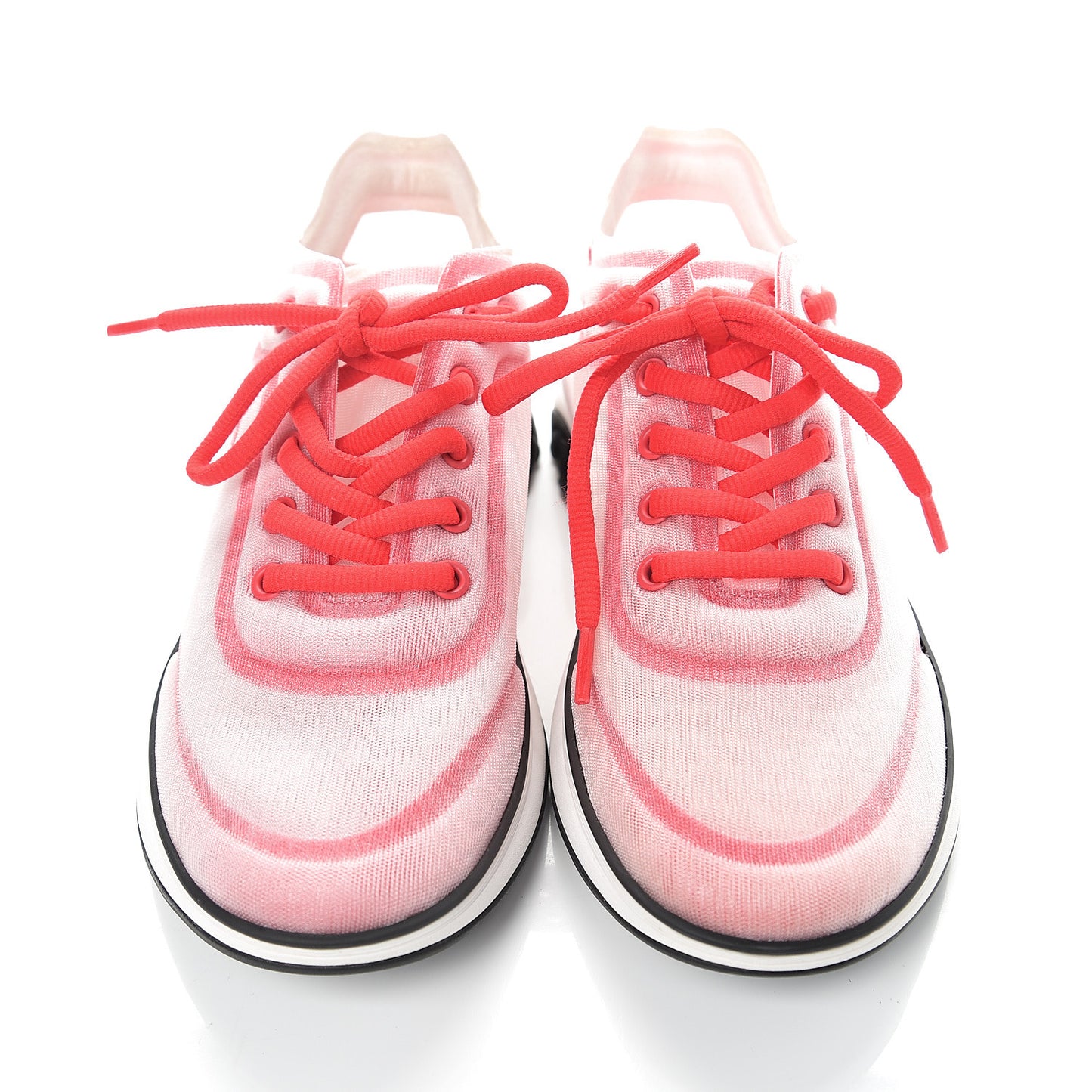 Lycra Fabric CC Sneakers 36.5 White Red
