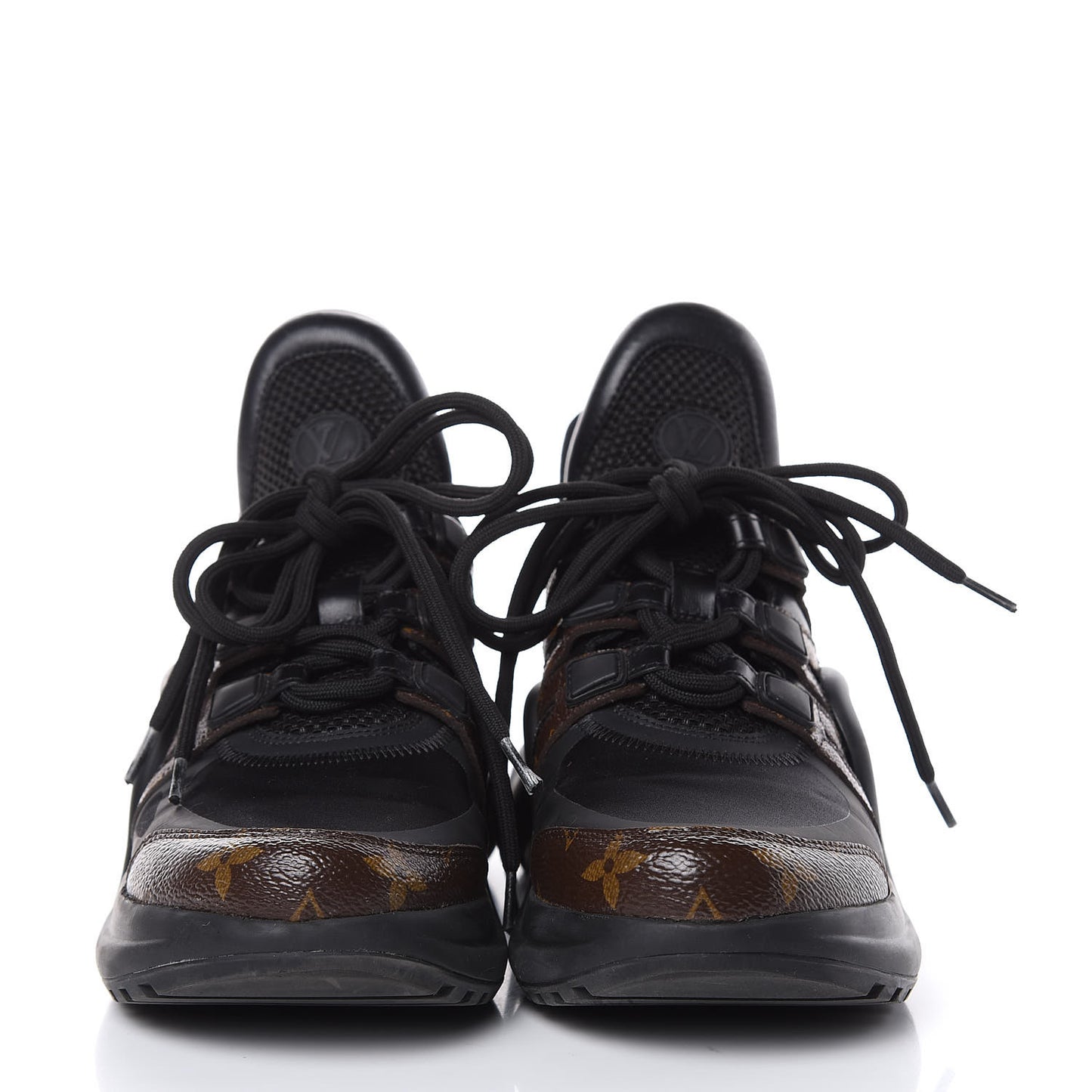 Calfskin Patent Monogram LV Archlight Sneakers 37 Black