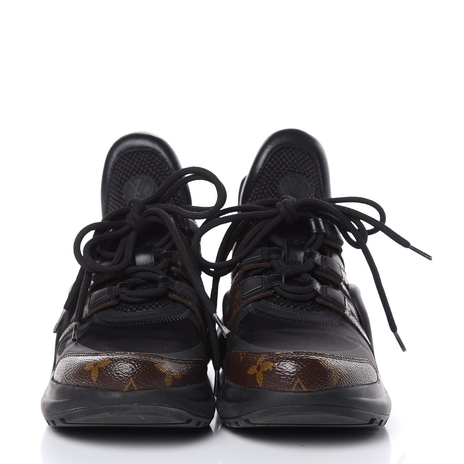 Louis Vuitton Calfskin Patent Monogram LV Archlight Sneakers 37 Black 2 of 10