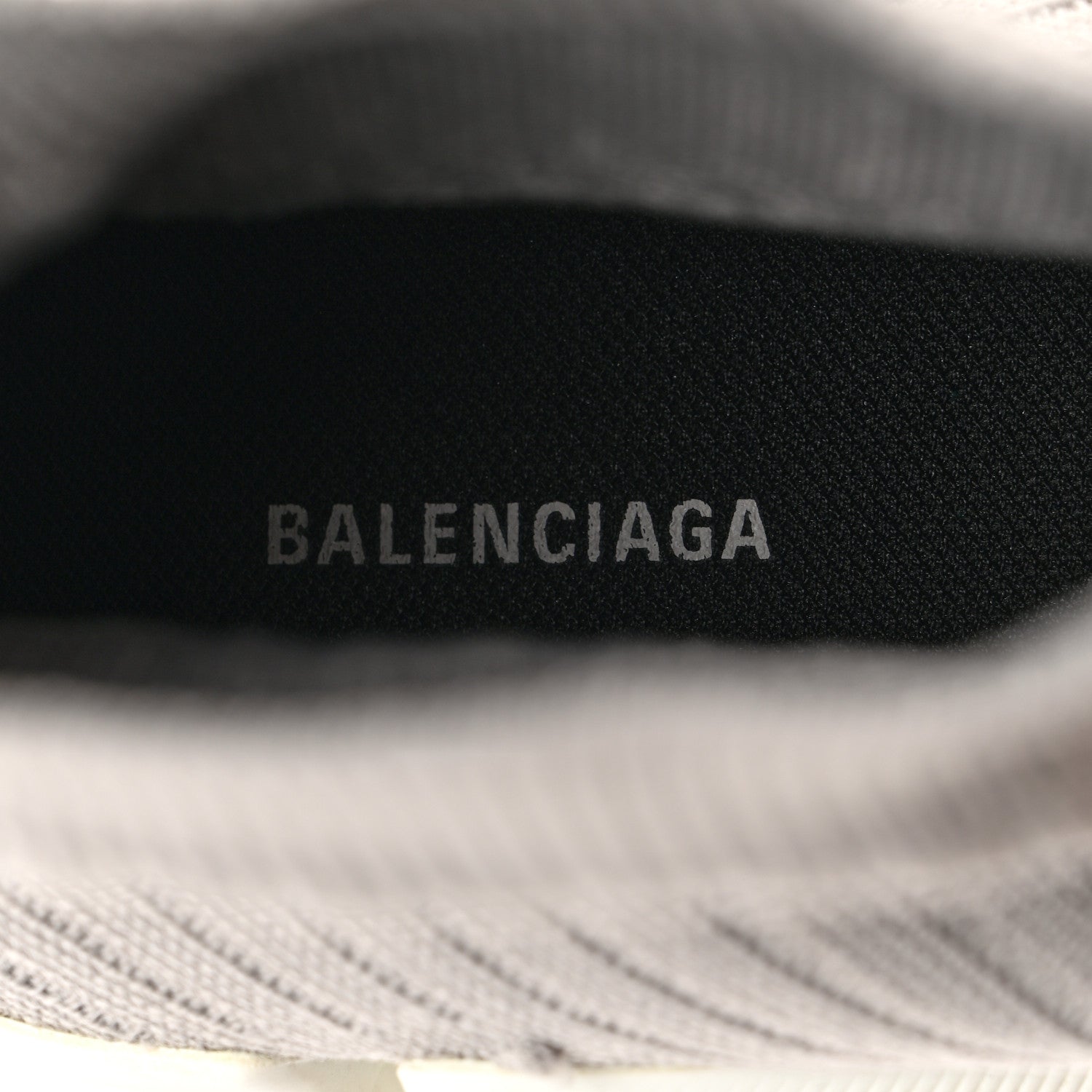 Balenciaga Ribbed Knit Womens Speed 2.0 Transparent Sole Sneakers 40 Baltic Grey White 6 of 8