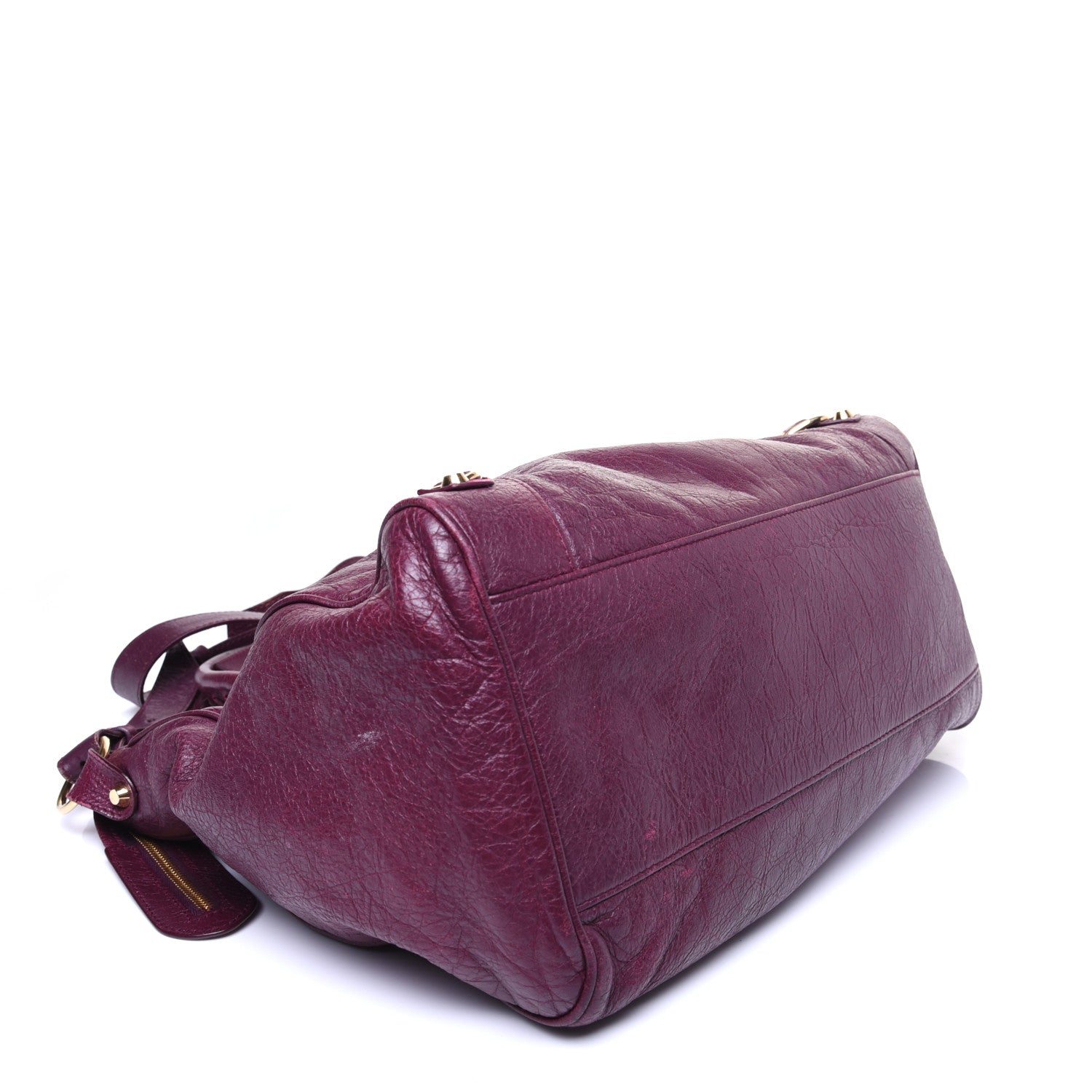 Balenciaga Lambskin Classic Gold Hardware Velo Violet Prune 4 of 17