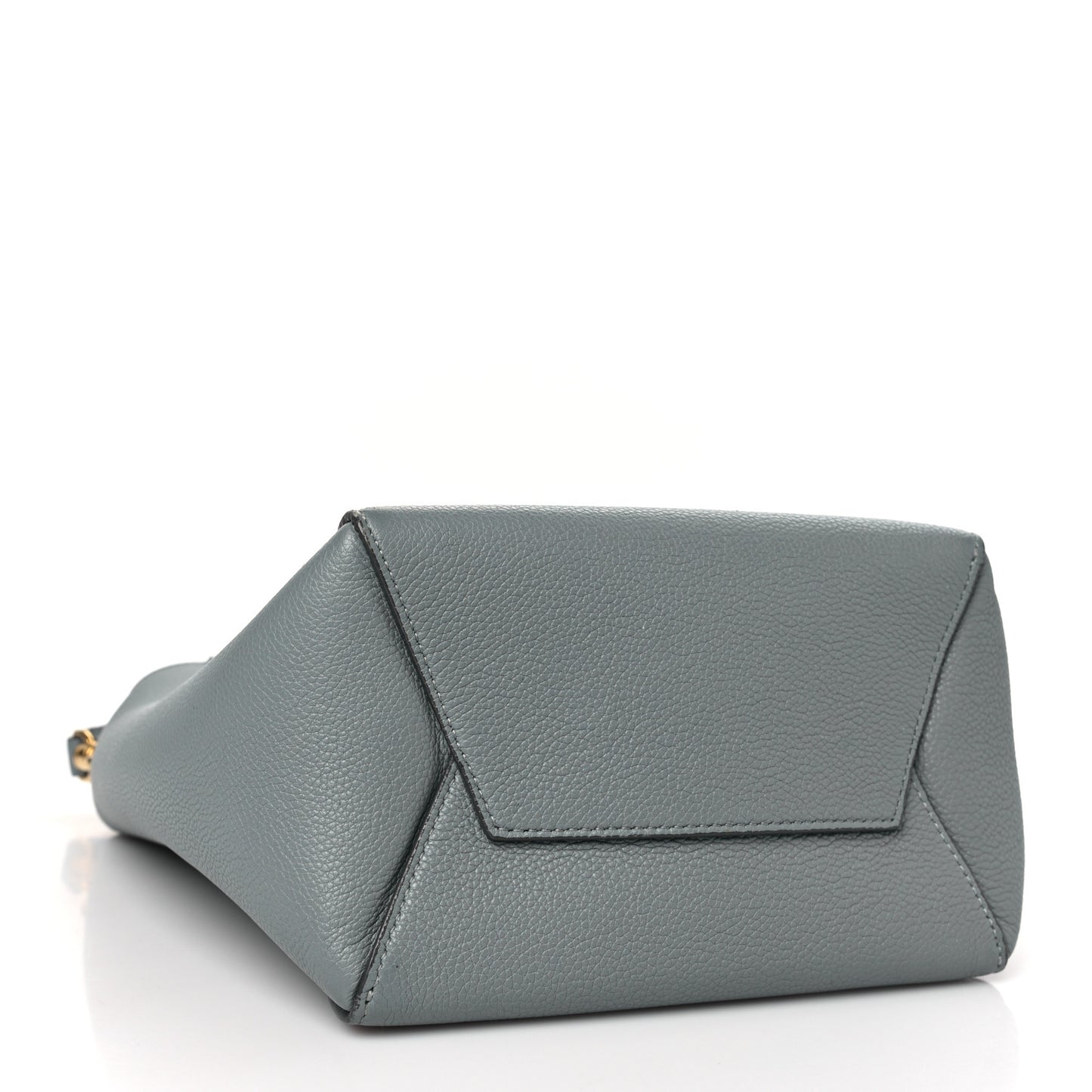 Soft Grained Calfskin Small Sangle Bucket Bag Grey
