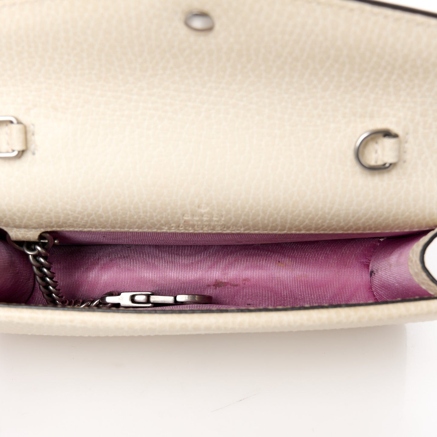Dollar Calfskin Crystal Super Mini Dionysus Shoulder Bag Mystic White Black Diamond