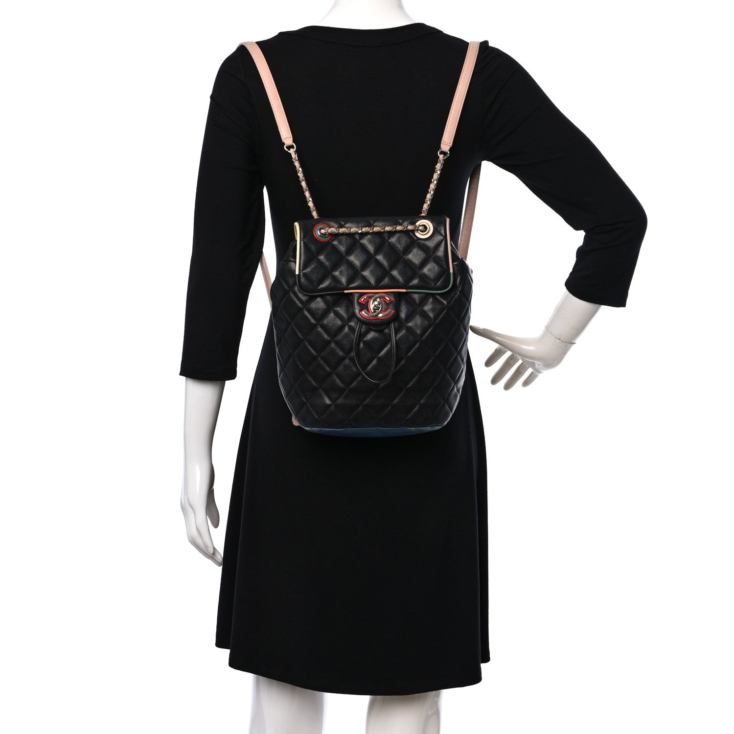 Chanel Lambskin Quilted Small Cuba Urban Spirit Backpack Black 2 of 13