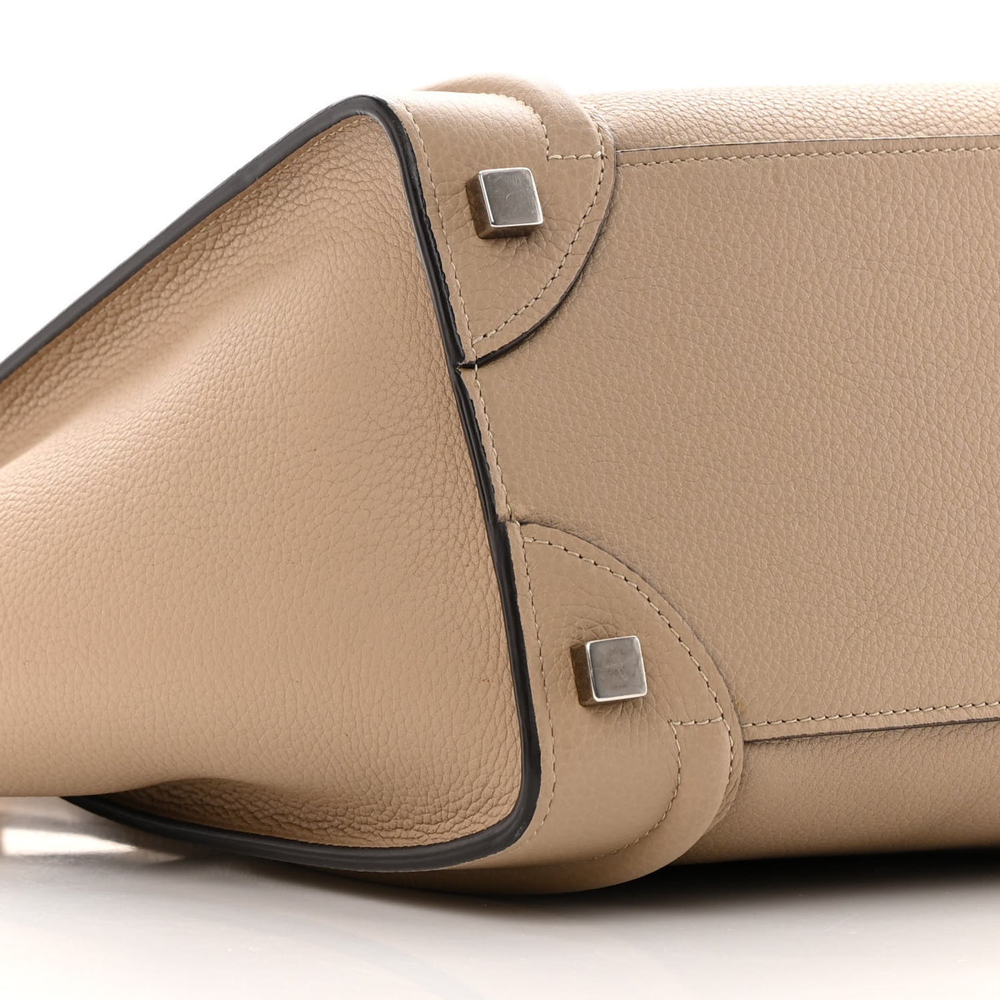 Drummed Calfskin Micro Luggage Dune