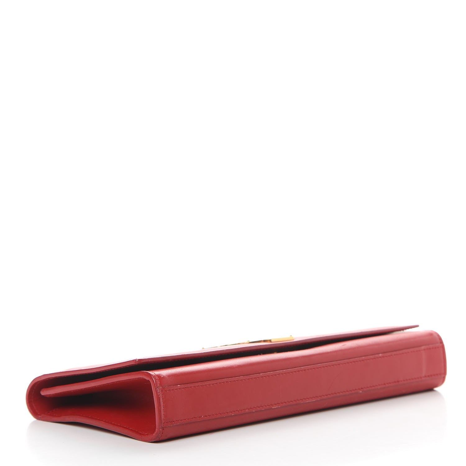 Saint Laurent Calfskin Classic Monogram Cassandre Clutch Rouge Orient 4 of 19