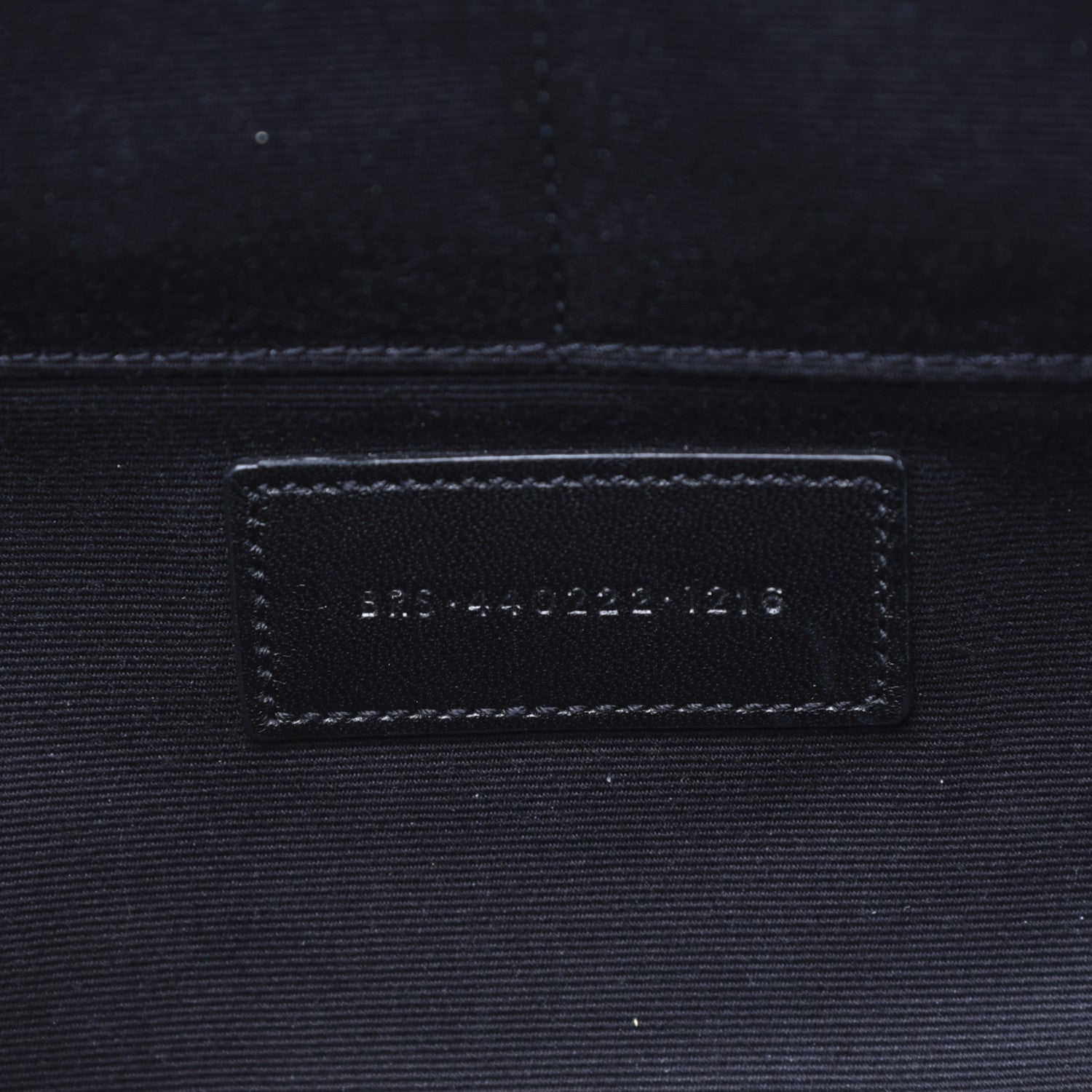 Saint Laurent Calfskin Matelasse Chevron Monogram Document Holder Black 9 of 12