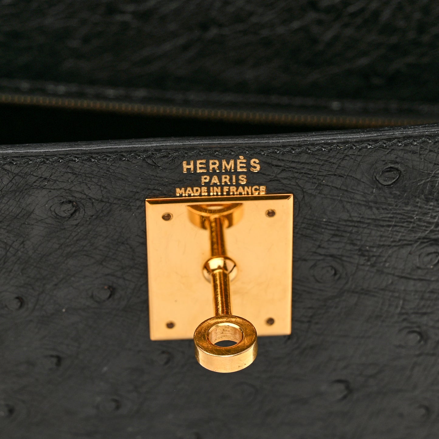 Ostrich Kelly Sellier 28 Black