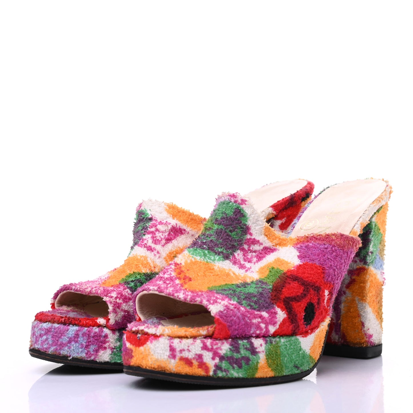 Terry Cloth CC Sandal Mule 36.5 Multicolor