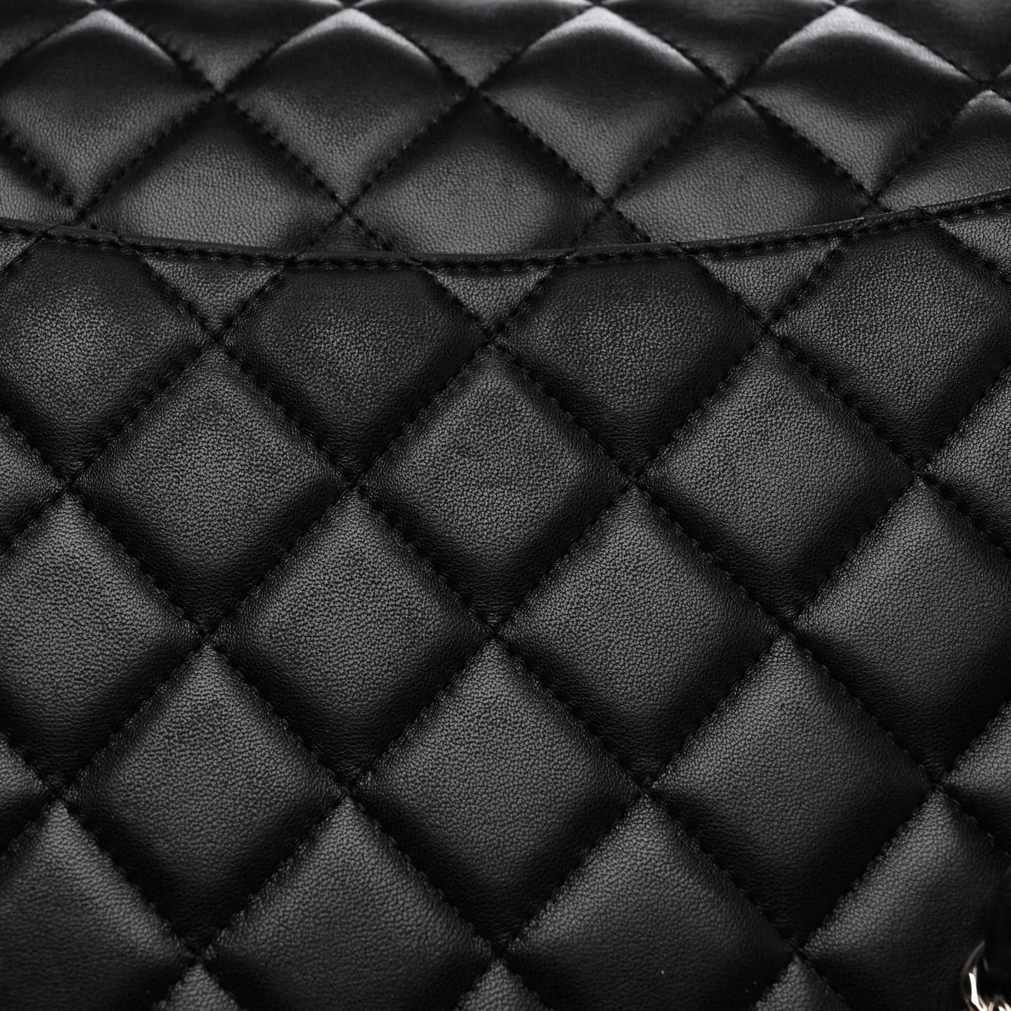 Lambskin Quilted Maxi Double Flap Black