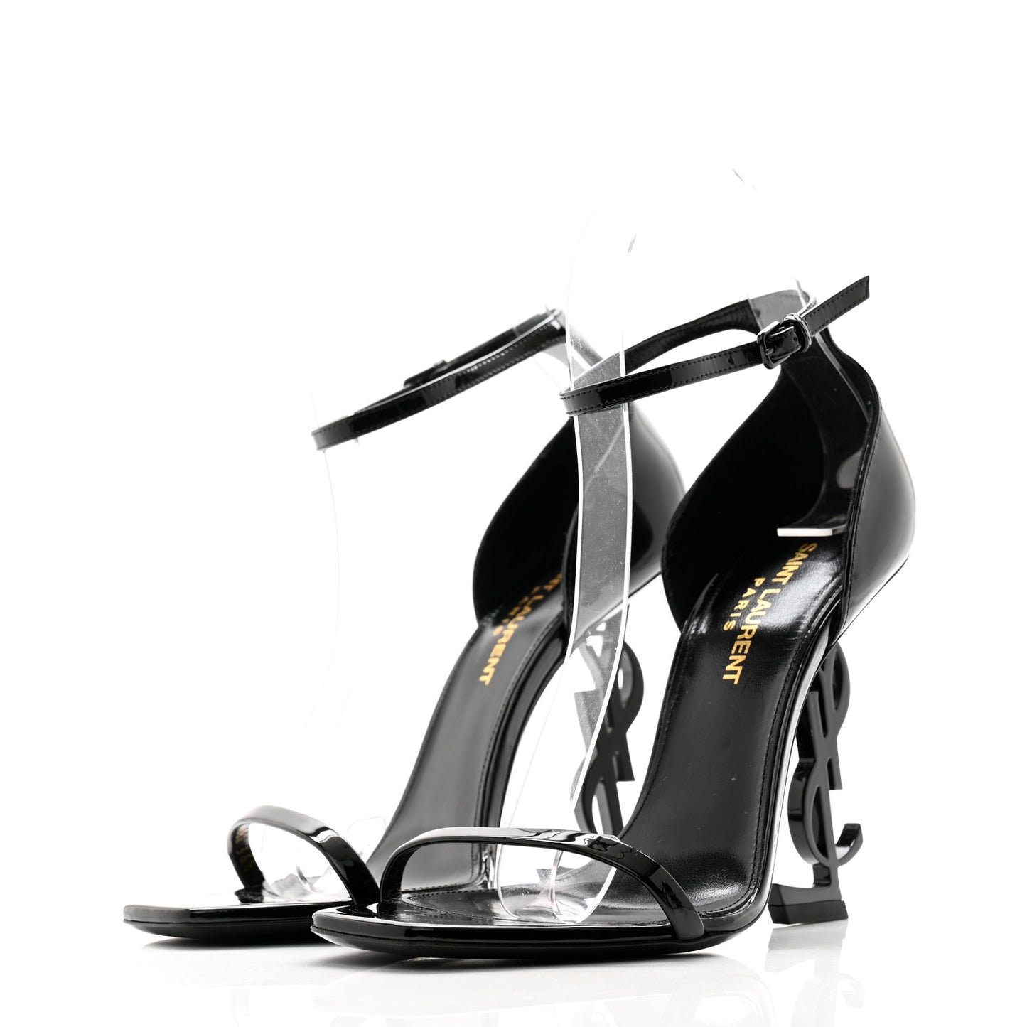 Patent Calfskin Opyum 110 Sandals 36.5 Black