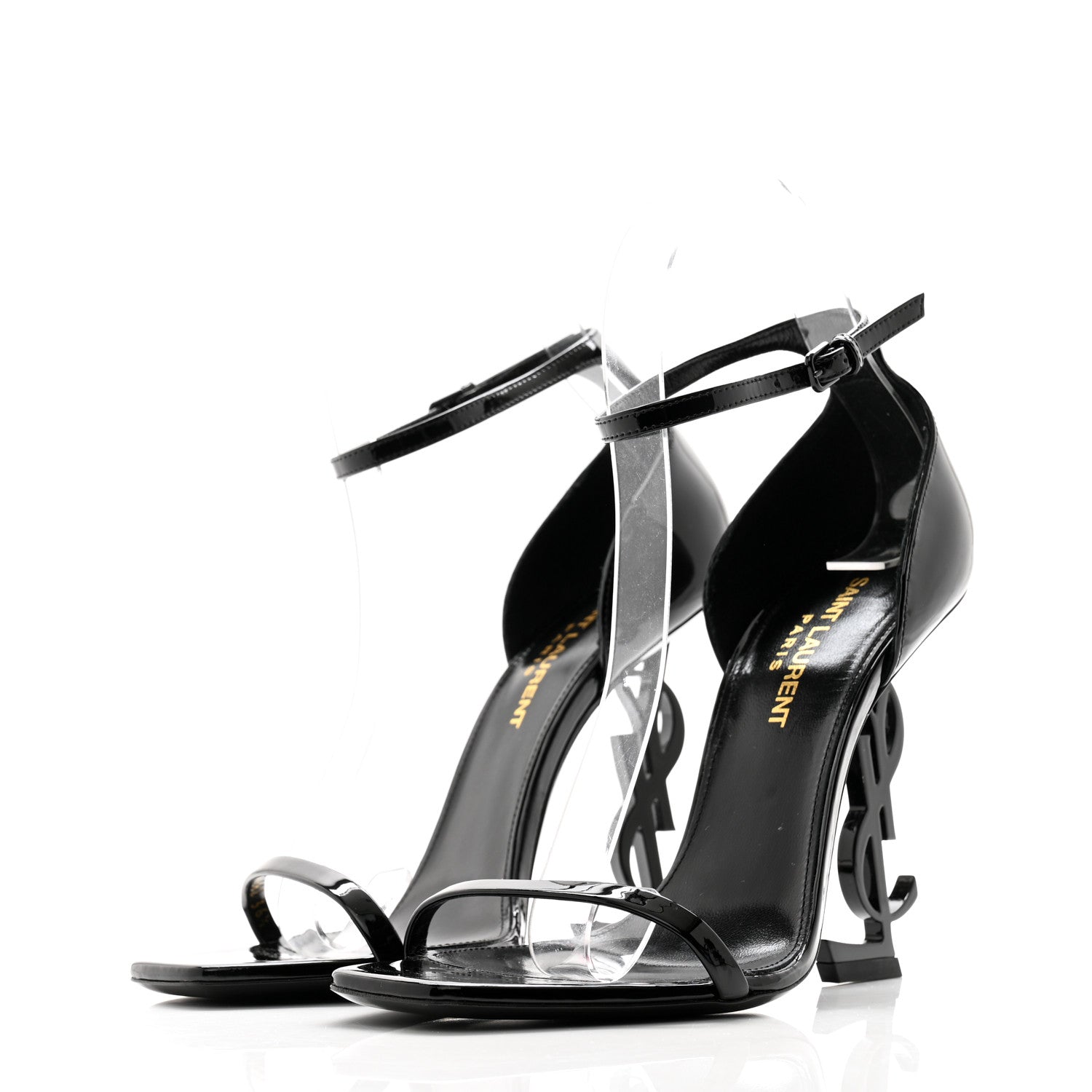 Saint Laurent Patent Calfskin Opyum 110 Sandals 36.5 Black 3 of 10