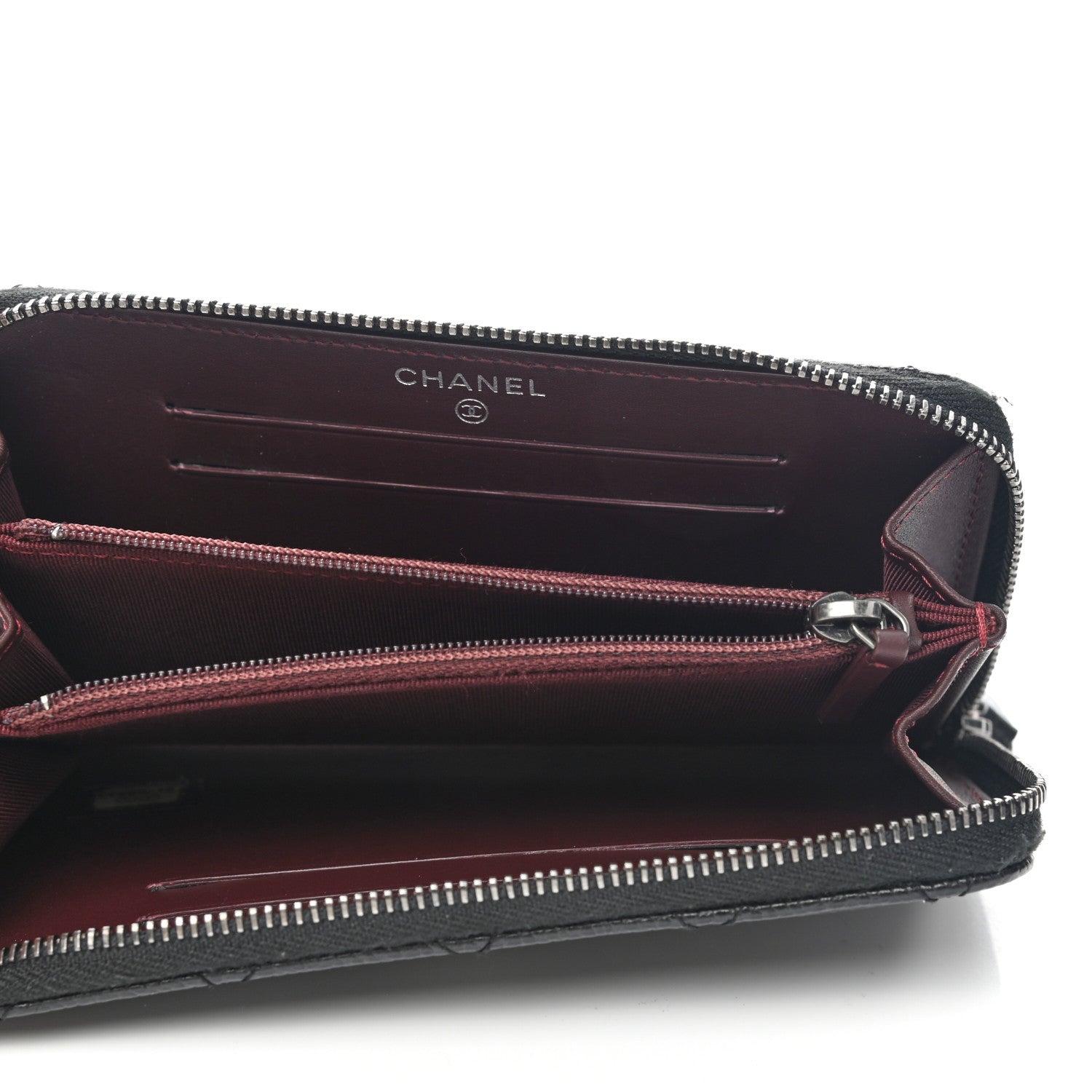 Chanel Caviar Quilted Medium Zip Around Wallet Black 5 of 11