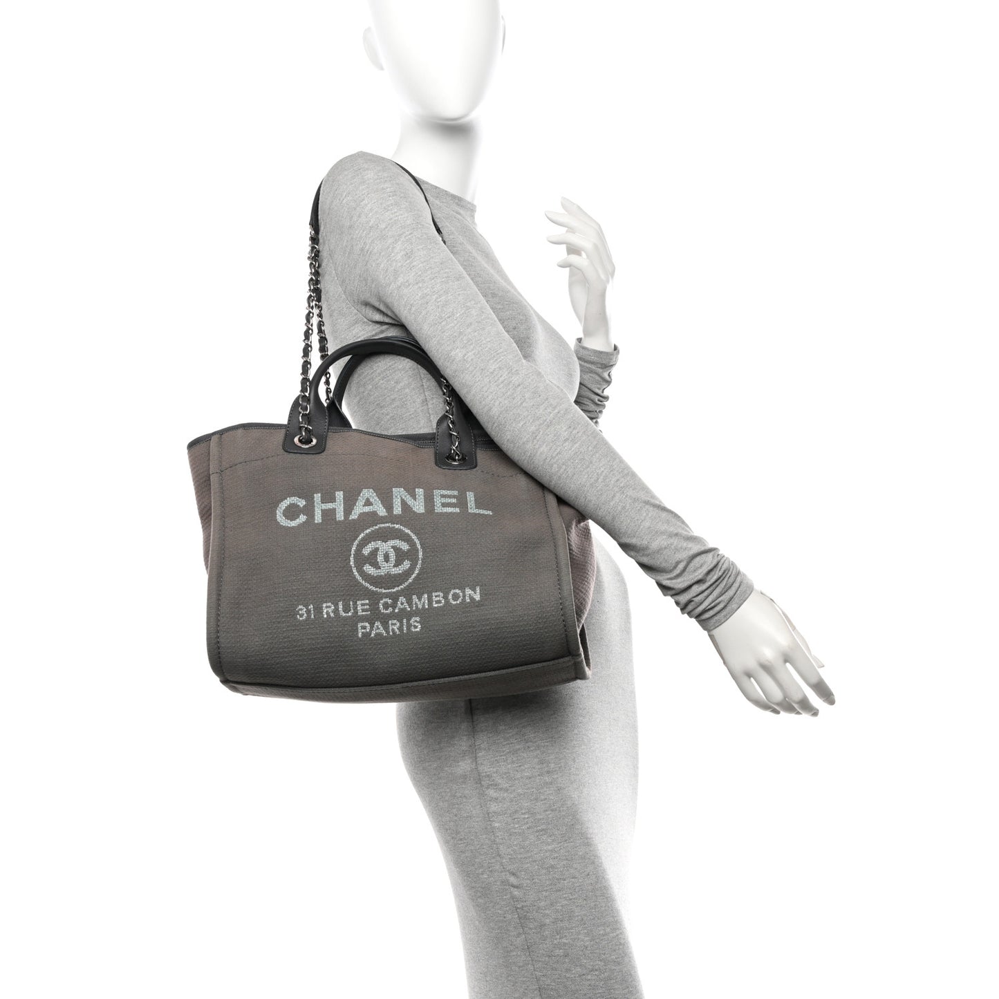 Mixed Fibers Small Deauville Tote Grey