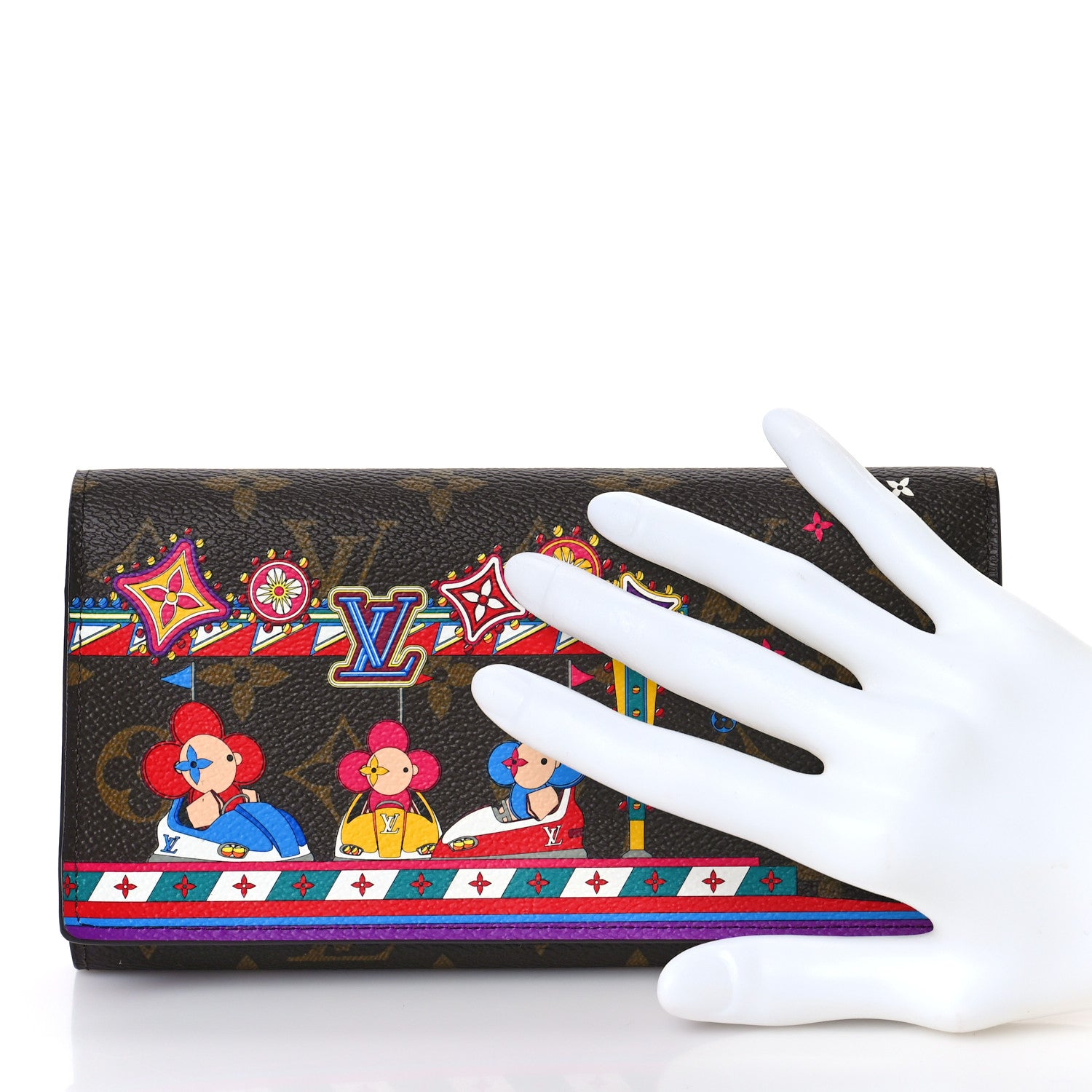 Louis Vuitton Monogram 2020 Christmas Animation Sarah Wallet Coquelicot 2 of 8