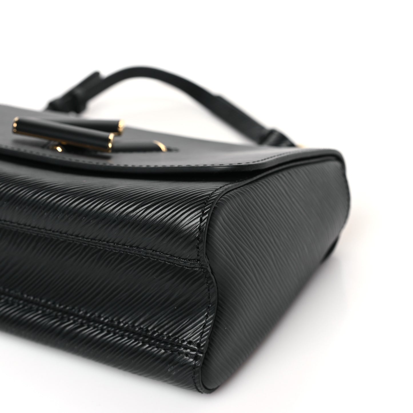 Epi Twist Braided Strap Shoulder Bag MM Black