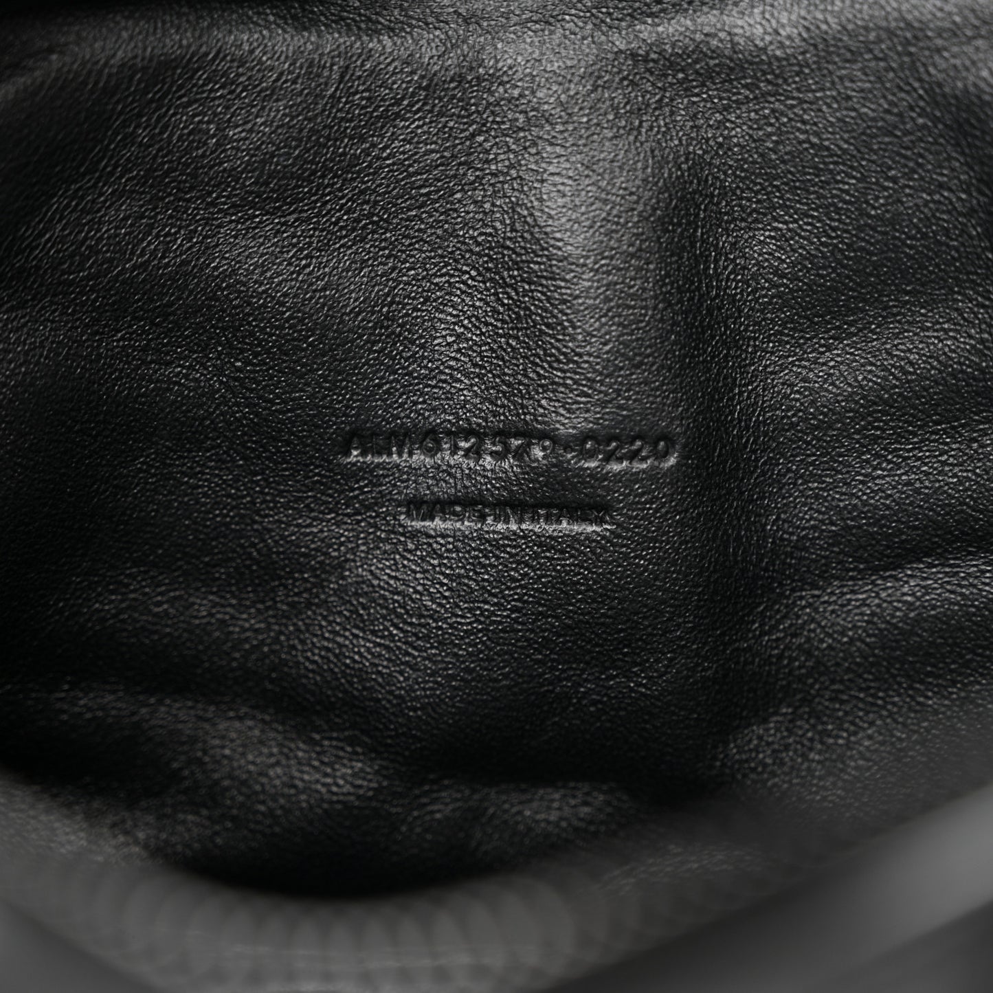 Calfskin Matelasse Monochrome Monogram Mini Lou Camera Bag Black