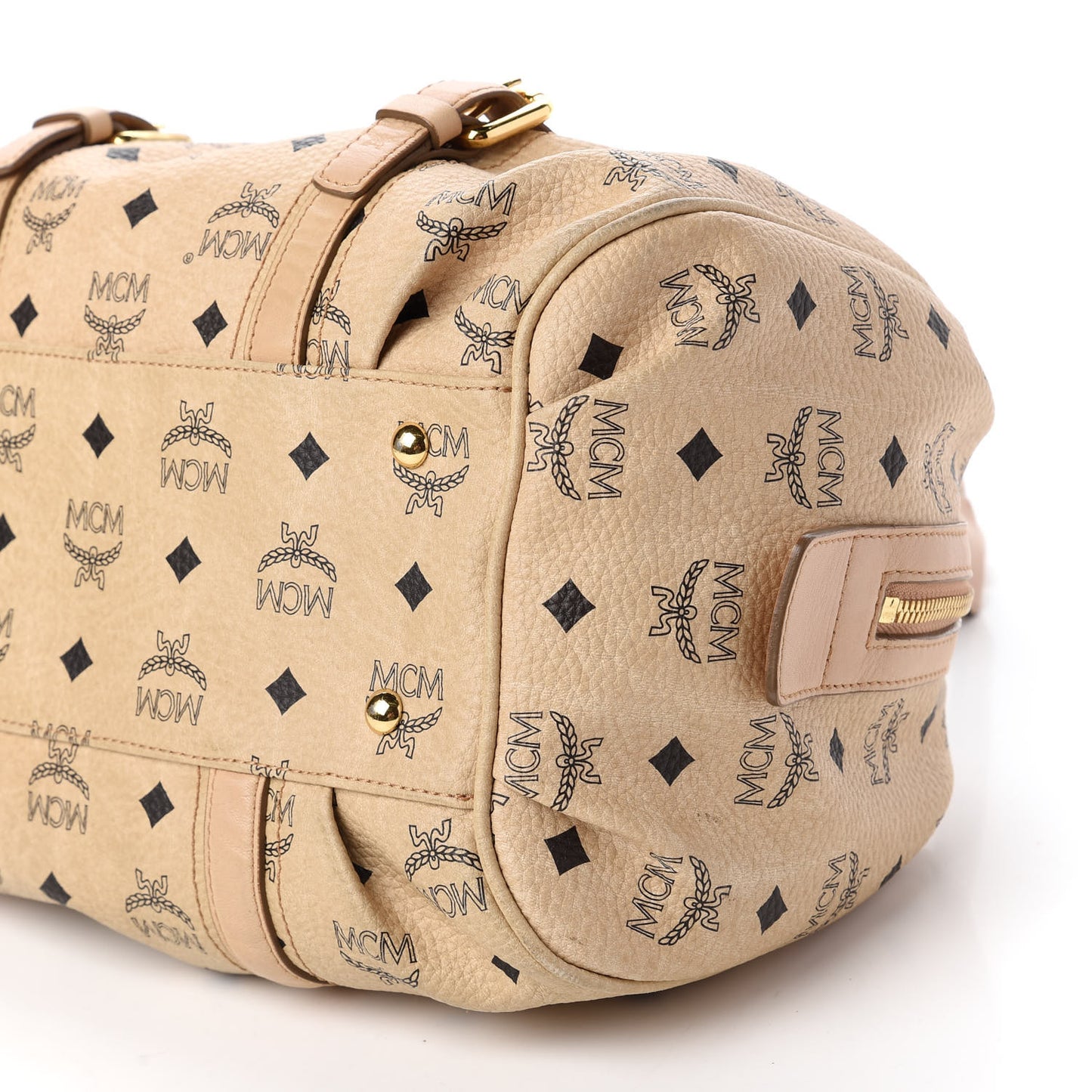 Visetos Vintage Boston Satchel Beige