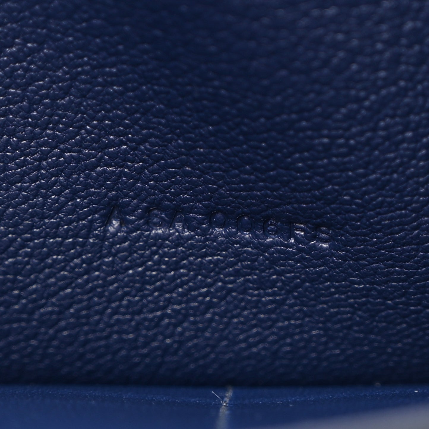 Ostrich Kelly Longue Wallet Bleu Iris