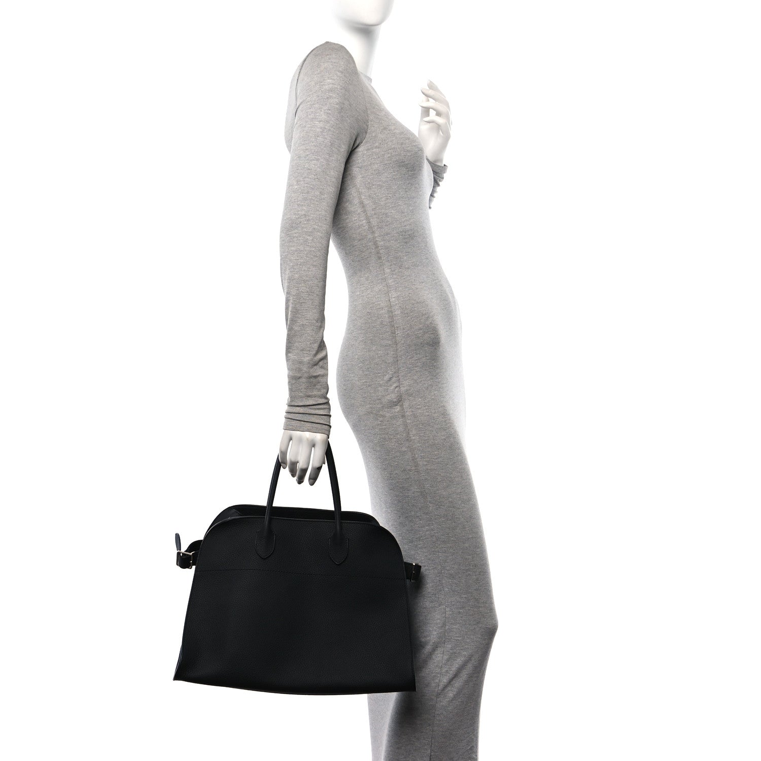 The Row Matte Grained Calfskin Soft Margaux 15 Black 2 of 10