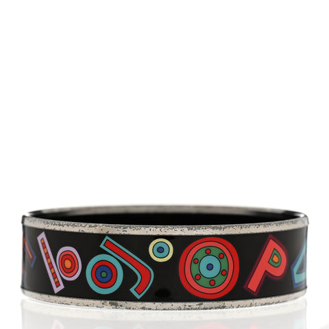 Enamel Printed Wide Tohu Bohu Bracelet 62 Black