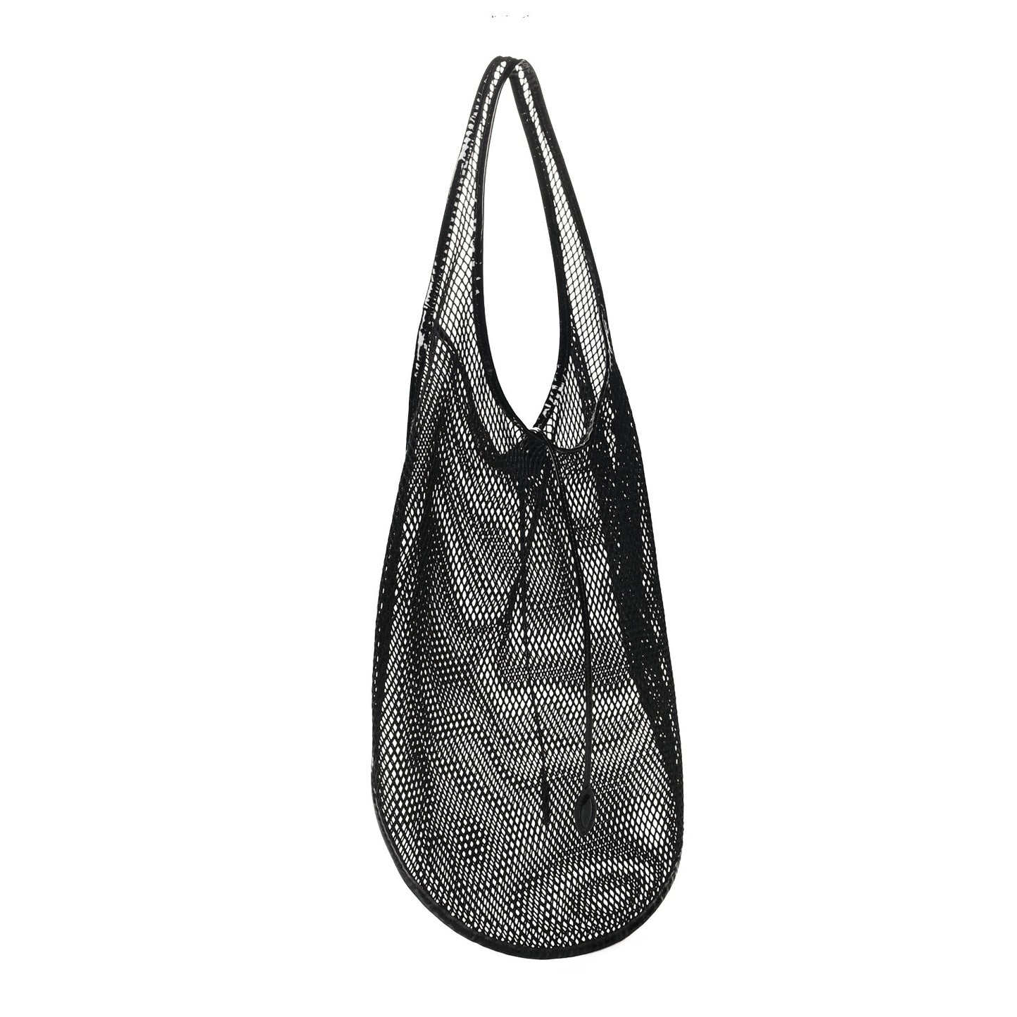 Fishnet Patent Calfskin XL One Piece Bag Black