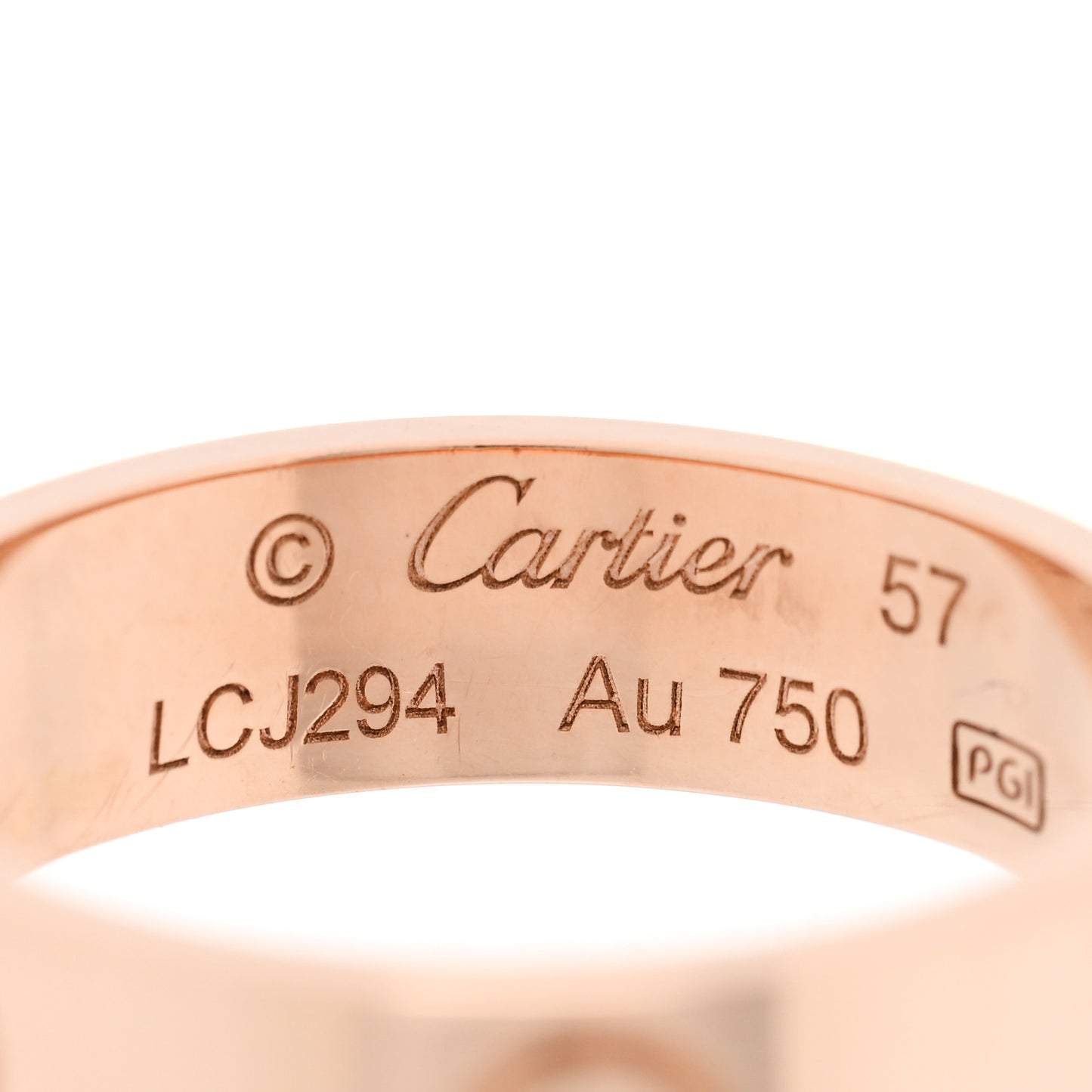 18K Pink Gold 5.5mm LOVE Ring 57 8