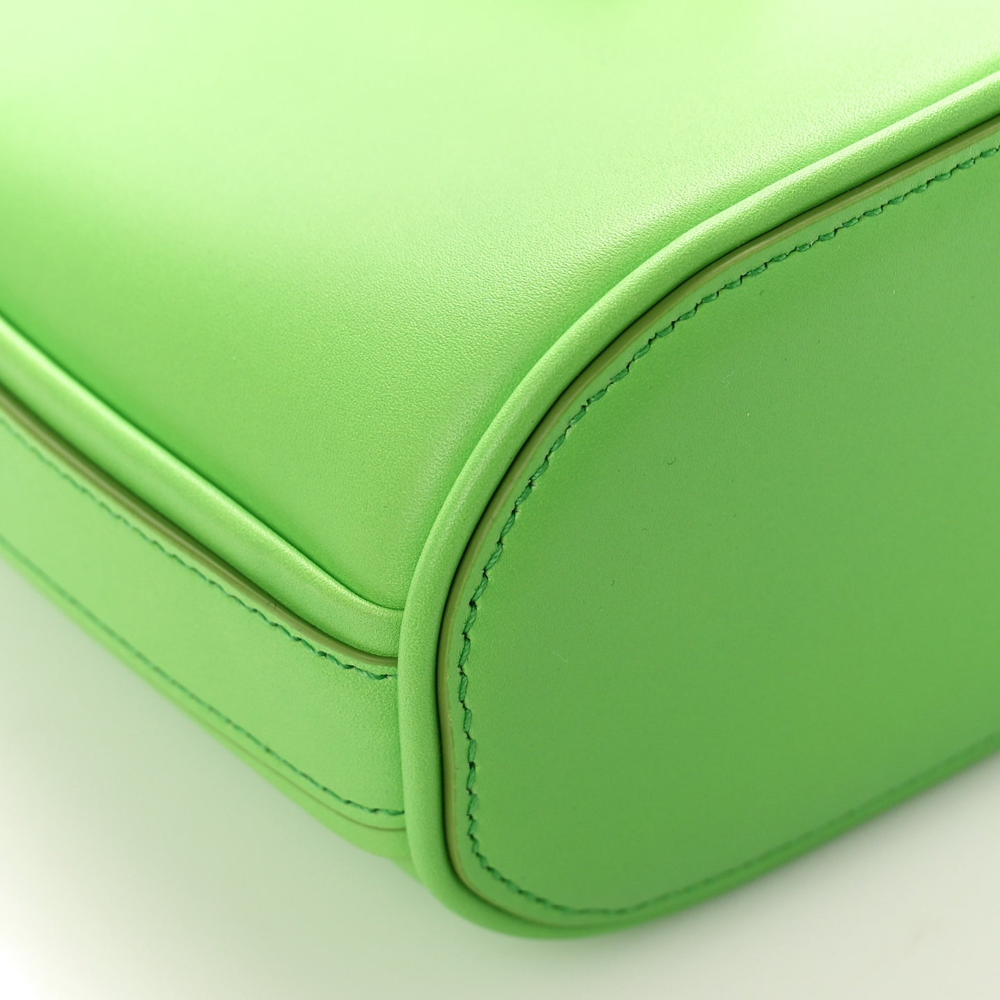 SALVATORE FERRAGAMO Soft Calfskin Mini Gancini Hobo Lime