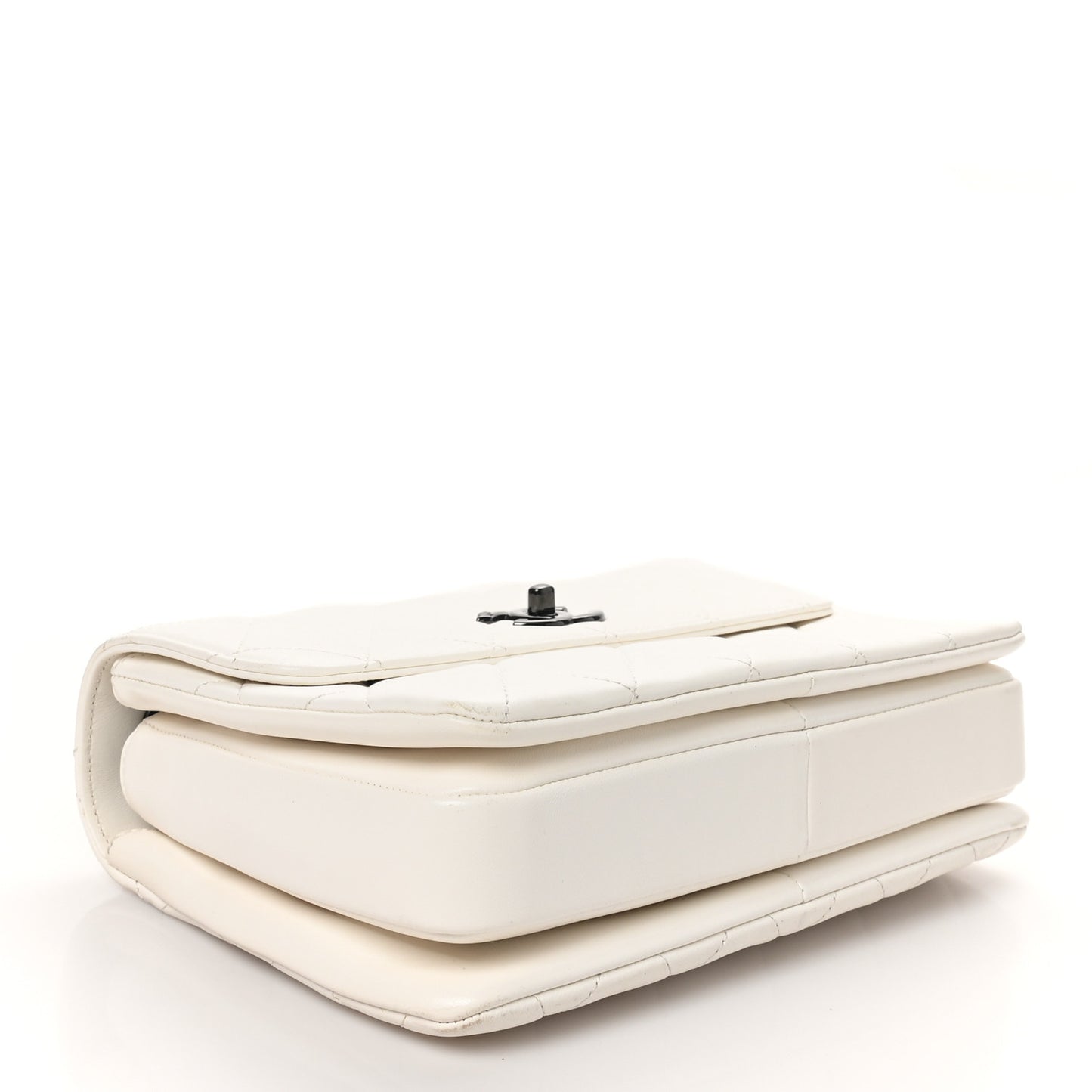 Lambskin Quilted Small Trendy CC Dual Handle Flap Bag White