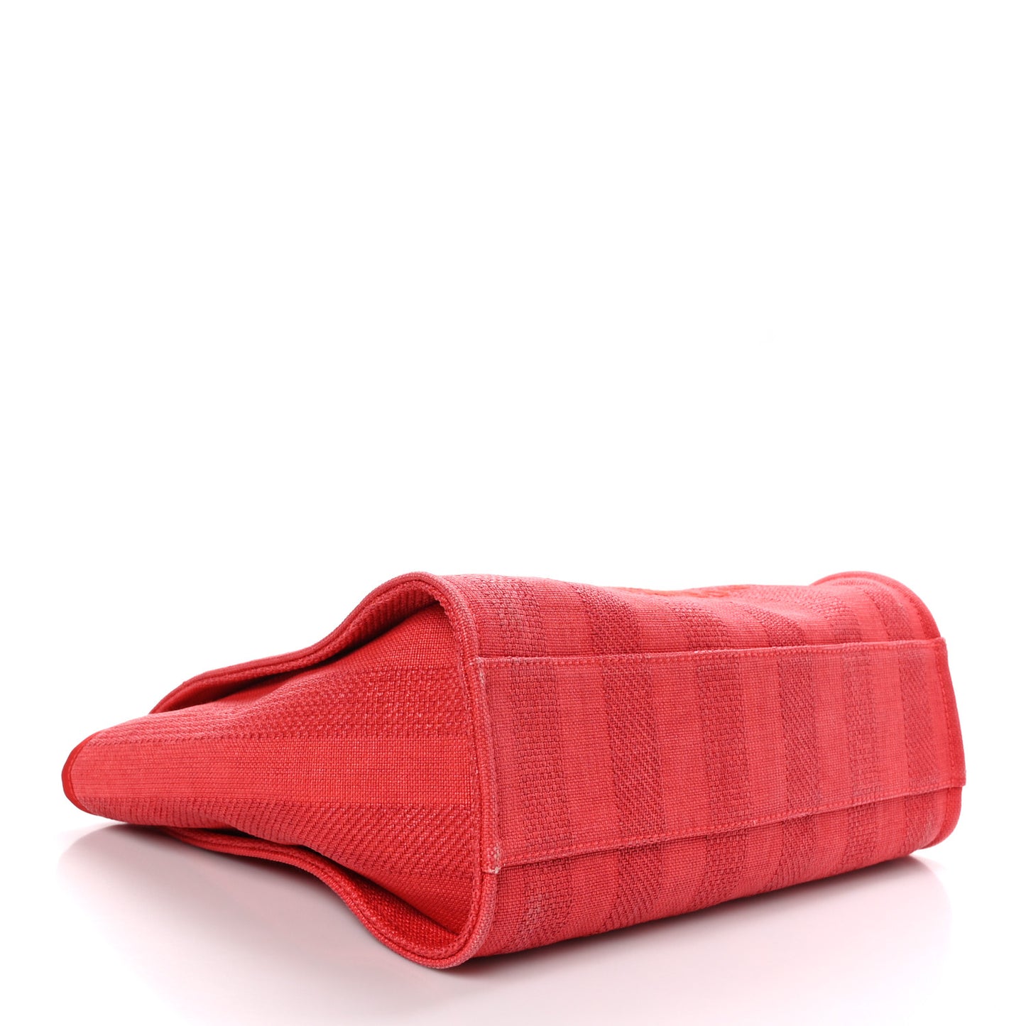 Mixed Fibers Striped Small Deauville Tote Red