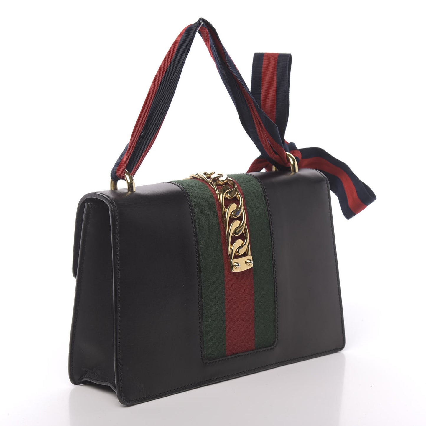 Calfskin Small Sylvie Shoulder Bag Black