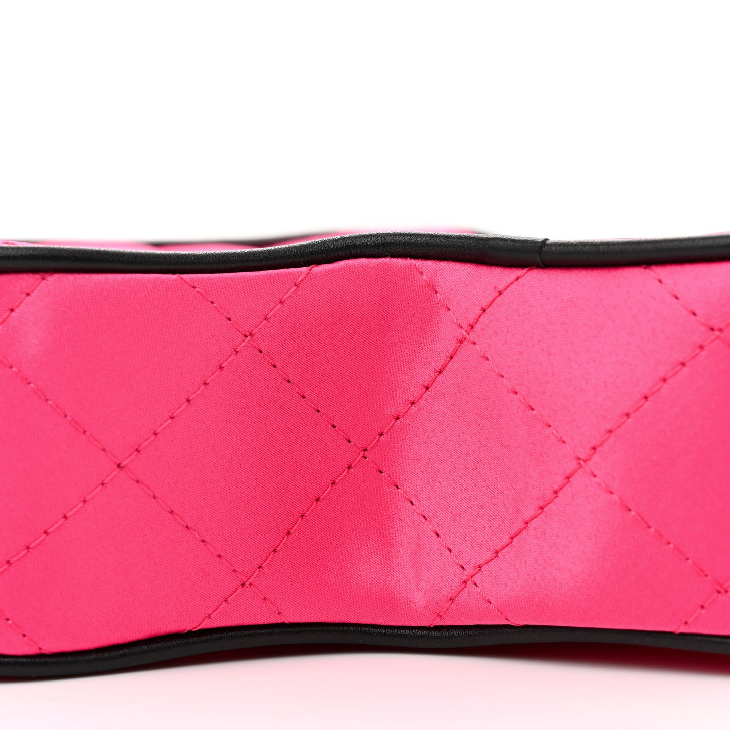 Satin Quilted Walk Of Fame Star Bag Fuchsia Black