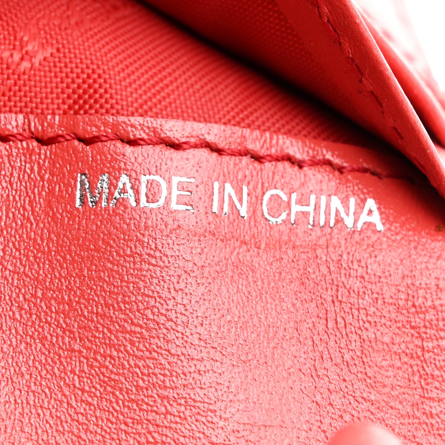 Calfskin Haymarket Check Henley Wallet Red
