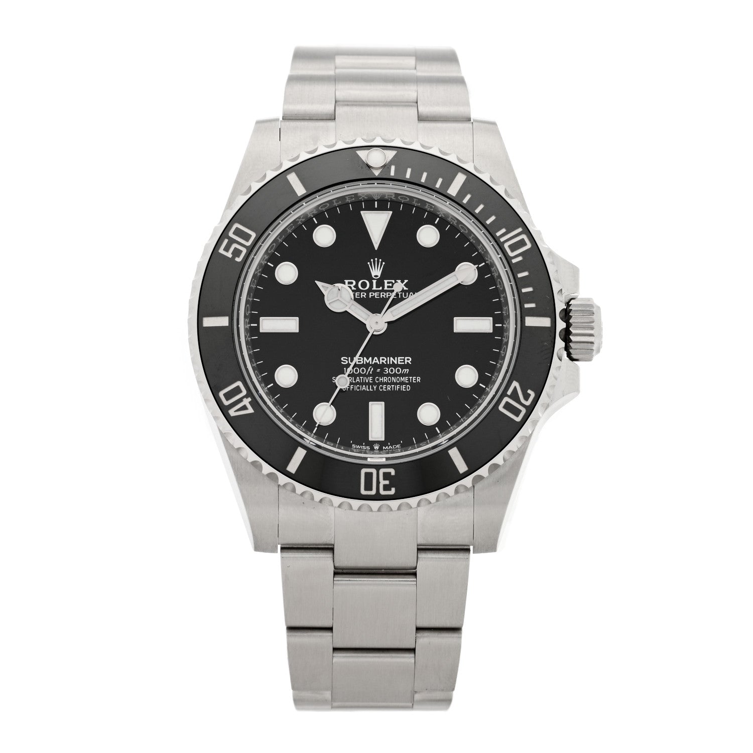 Rolex Stainless Steel 41mm Oyster Perpetual Submariner Watch Black 124060 1 of 4