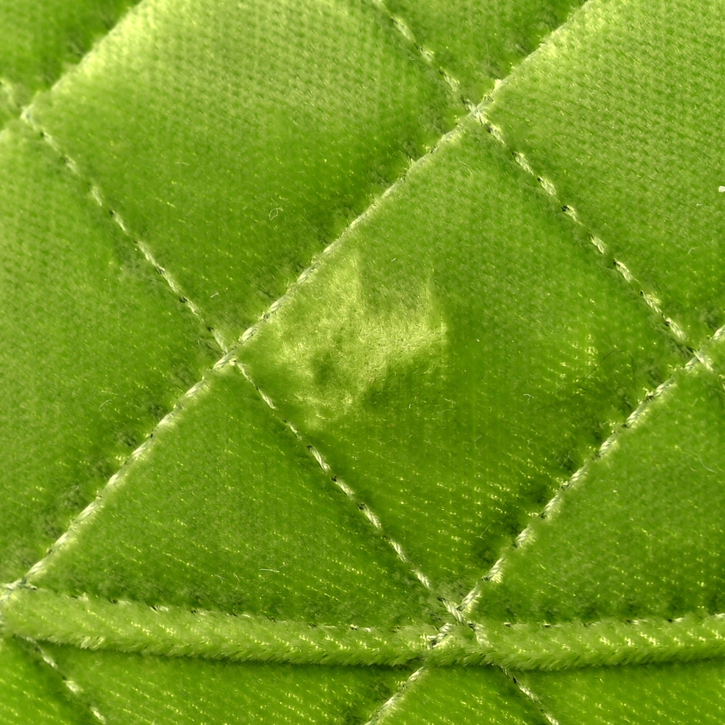 Velvet Quilted Mini Rectangular Flap Green