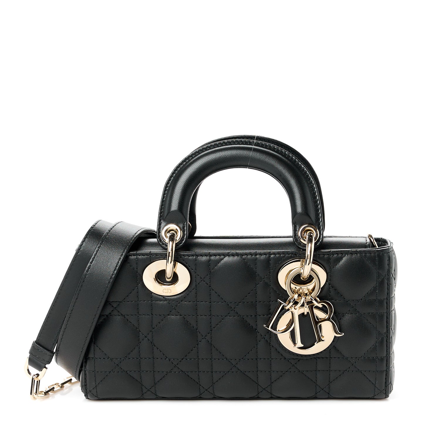 Lambskin Cannage Small Lady D-Joy Black