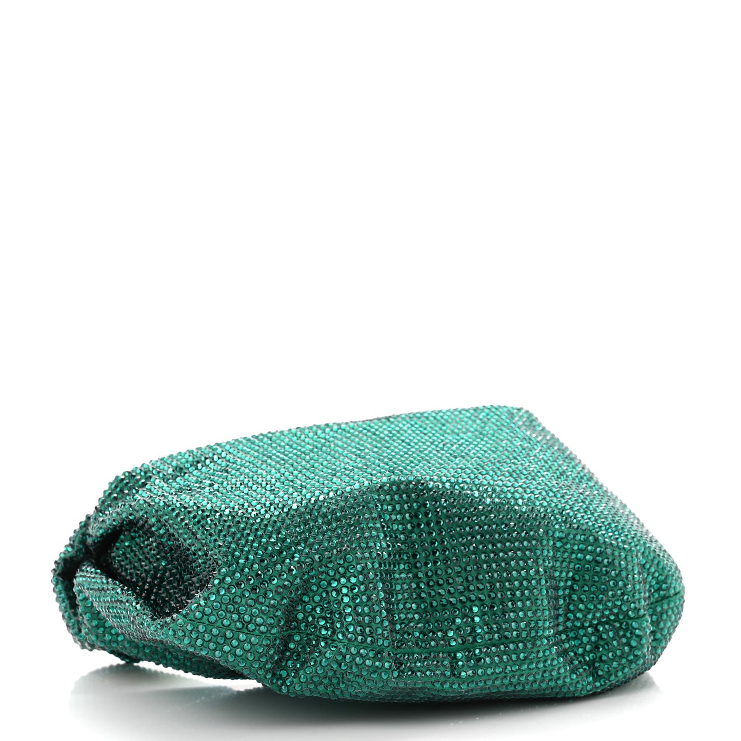 Crystal Embellished Satin Mini Hotfix Jodie Emerald