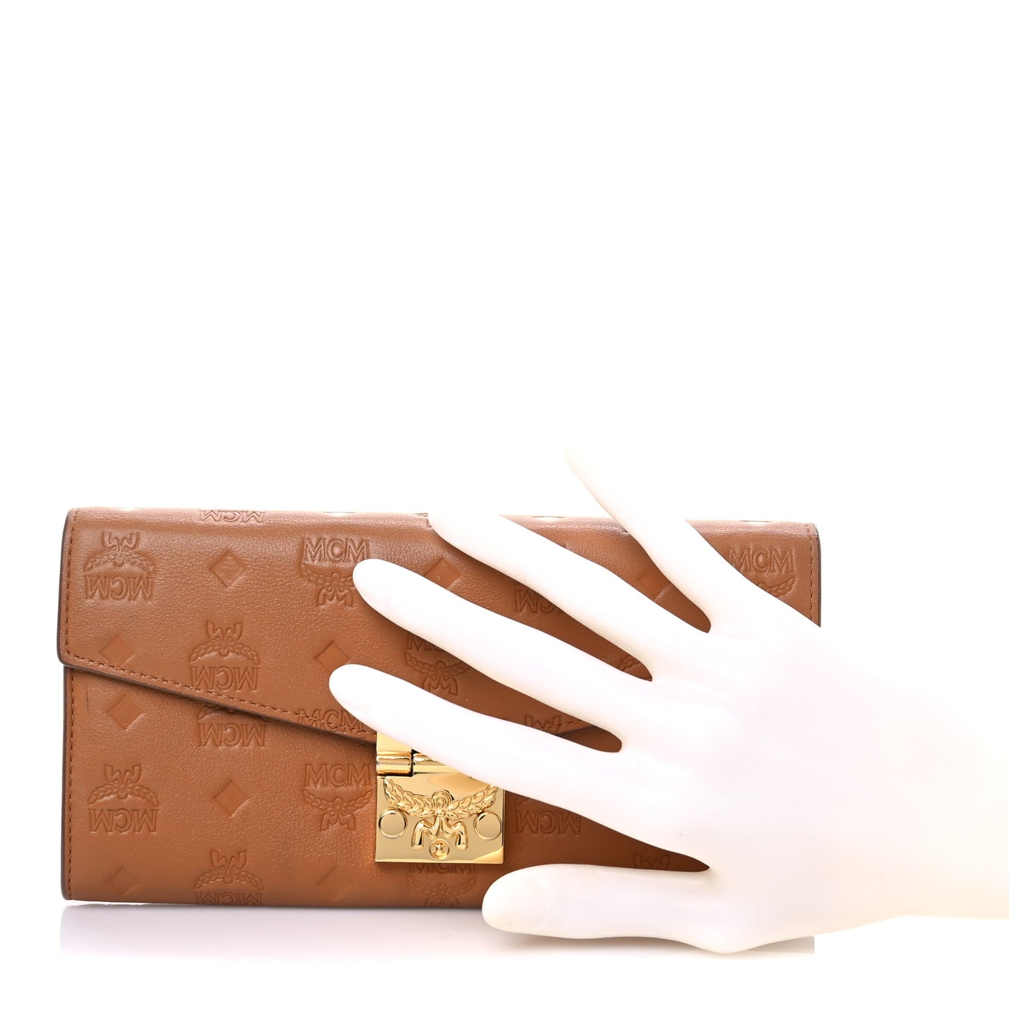 Calfskin Ottomar Large Patricia Wallet On Chain Cognac