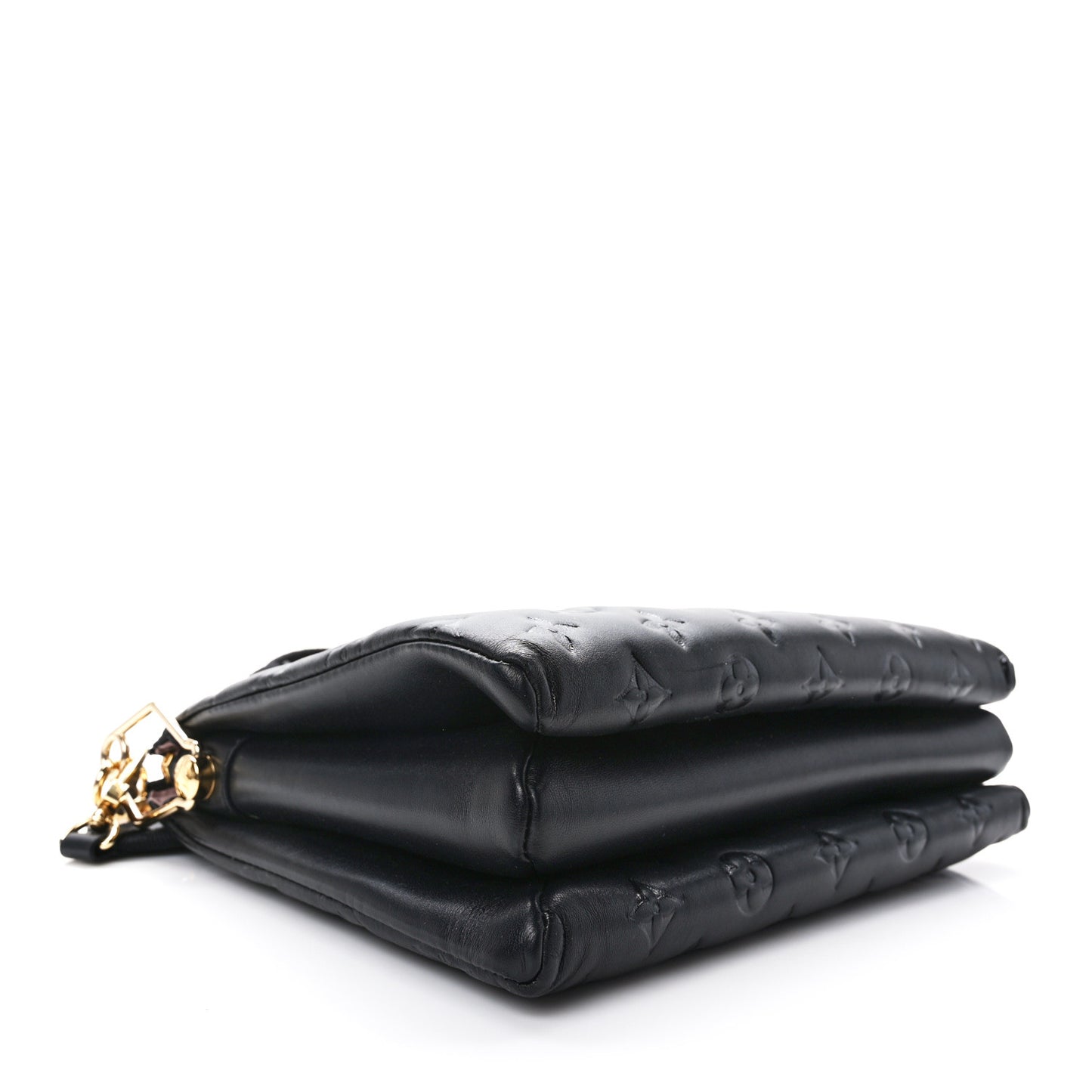 Lambskin Embossed Monogram Coussin PM Black