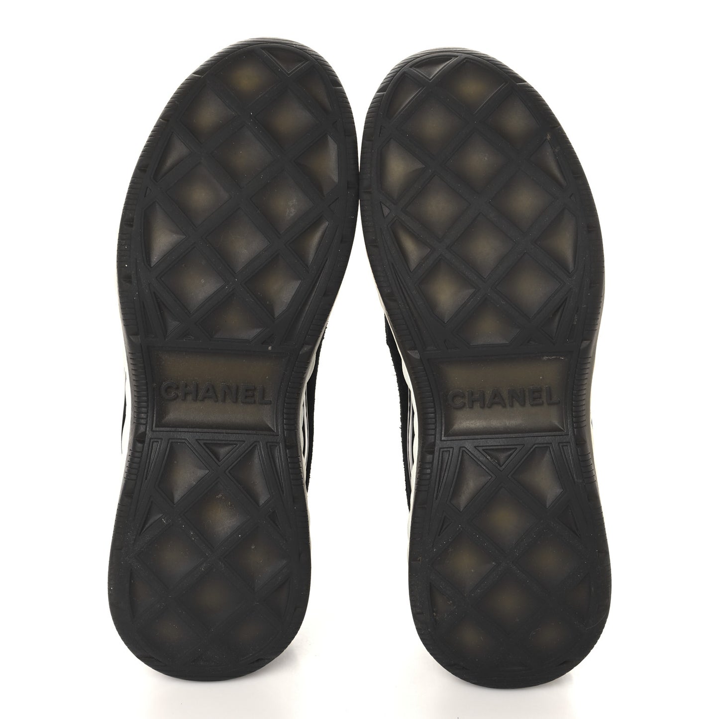 Velvet Calfskin Mixed Fibers CC Sneakers 40 Black