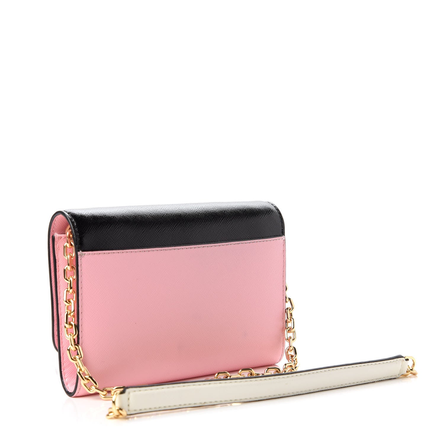 Marc Jacobs Saffino Snapshot Wallet on Chain Black Baby Pink 3 of 11
