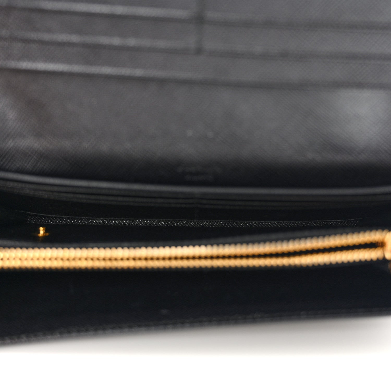 Prada Saffiano Metal Continental Flap Wallet Black 5 of 11