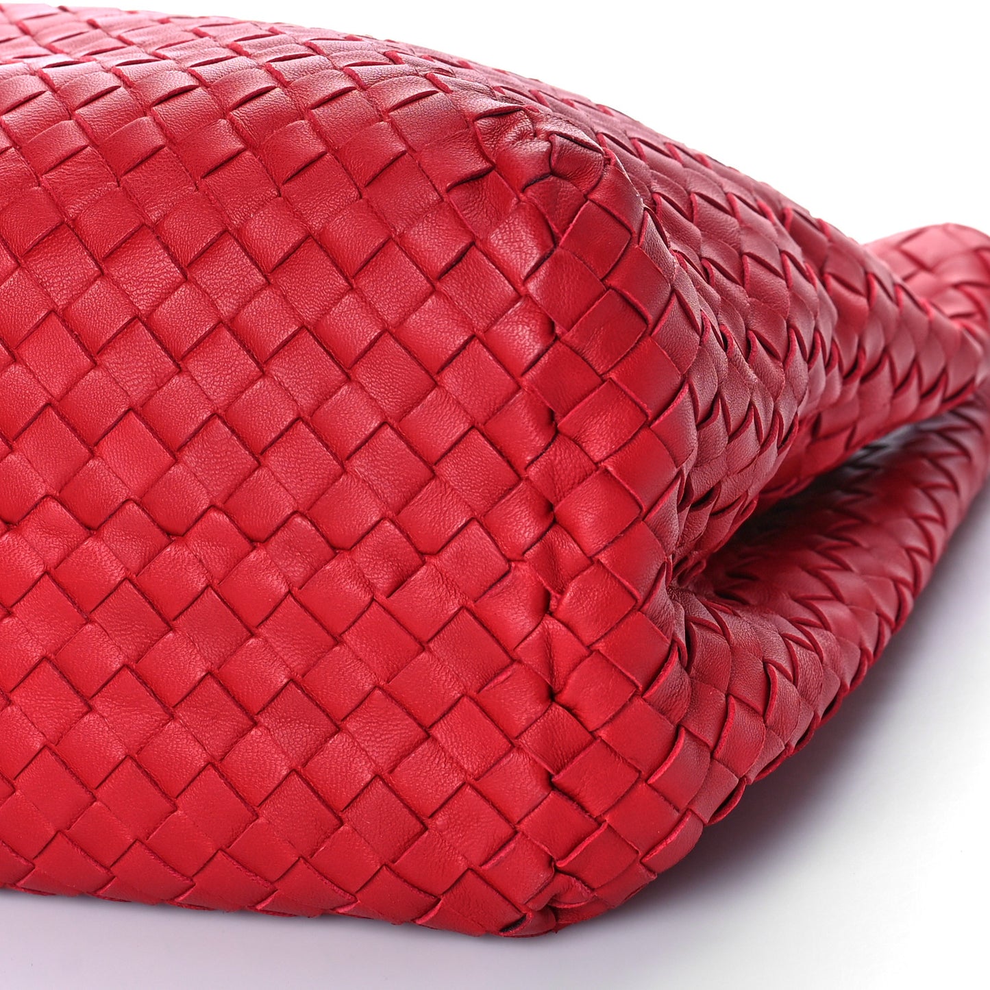 Nappa Intrecciato Medium Tote Red