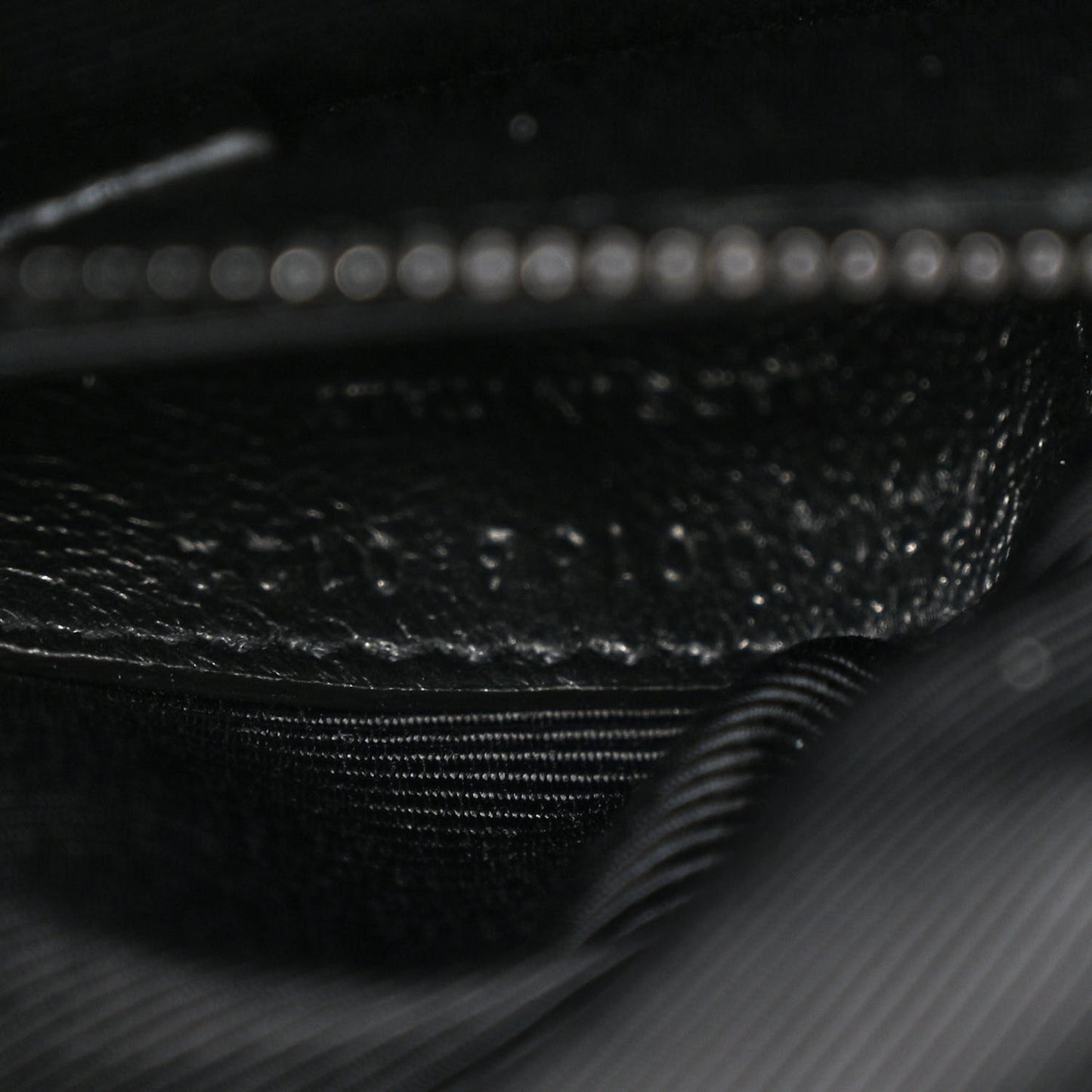 Grain De Poudre Textured Mixed Matelasse Triquilt Medium Monogram Monochrome Satchel Black